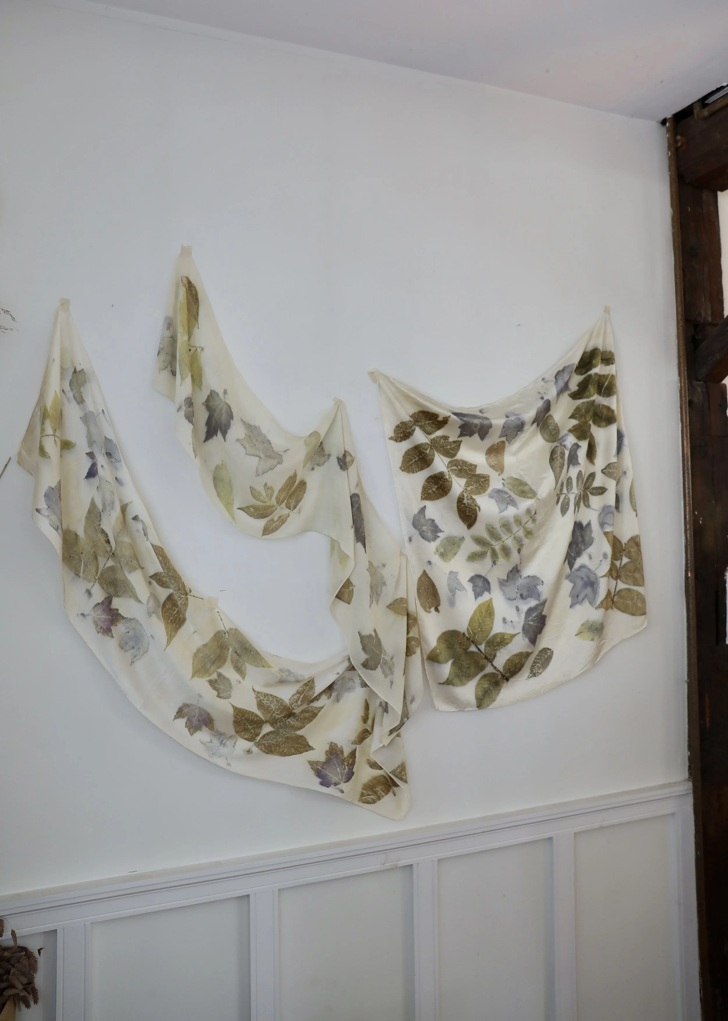 Tree Canopy Eco-Print Silk Shawl