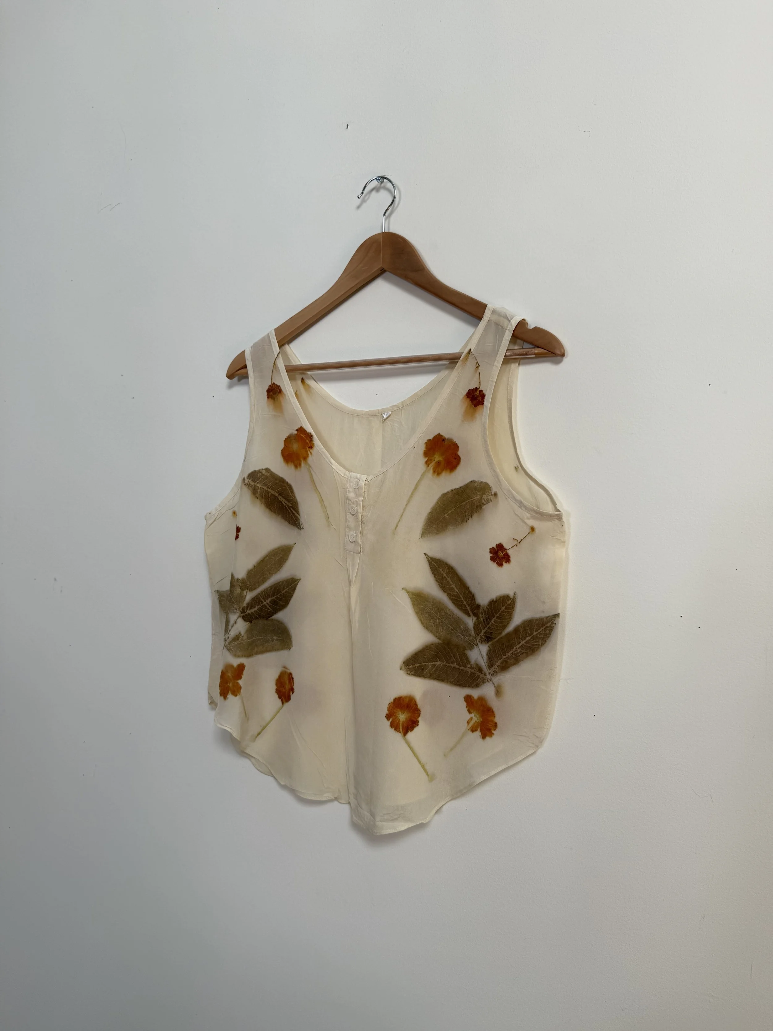 One-of-a-kind Eco-Print Tank, Size Large