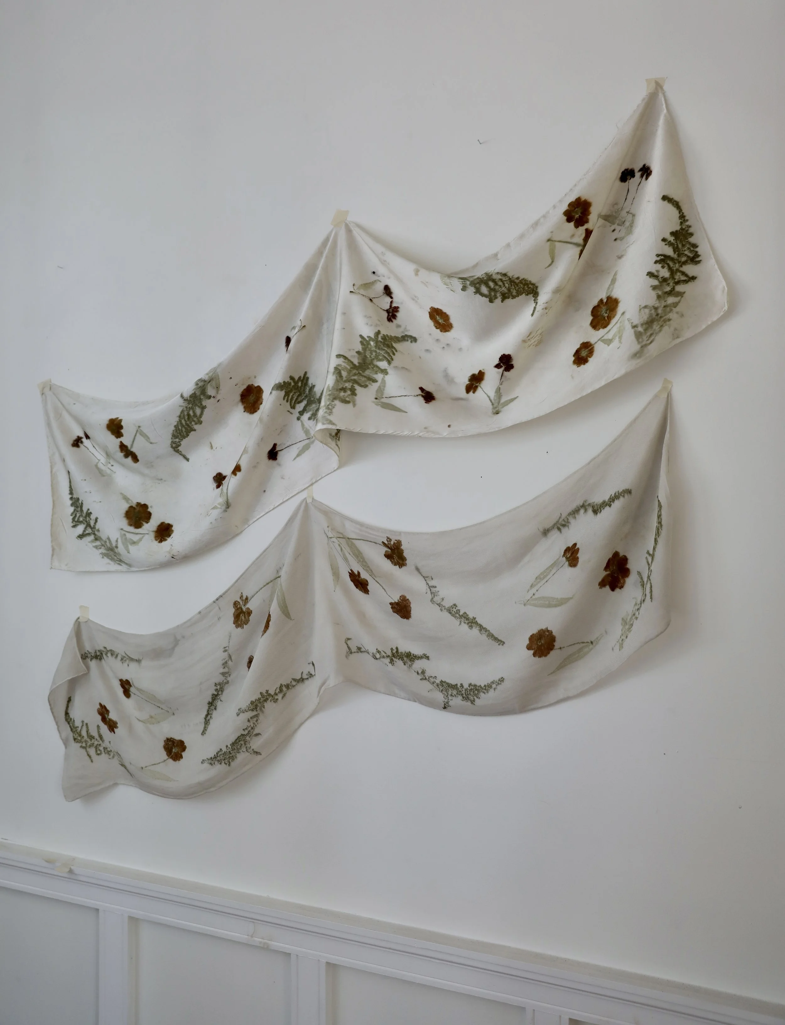 Golden Aster Silk Shawl