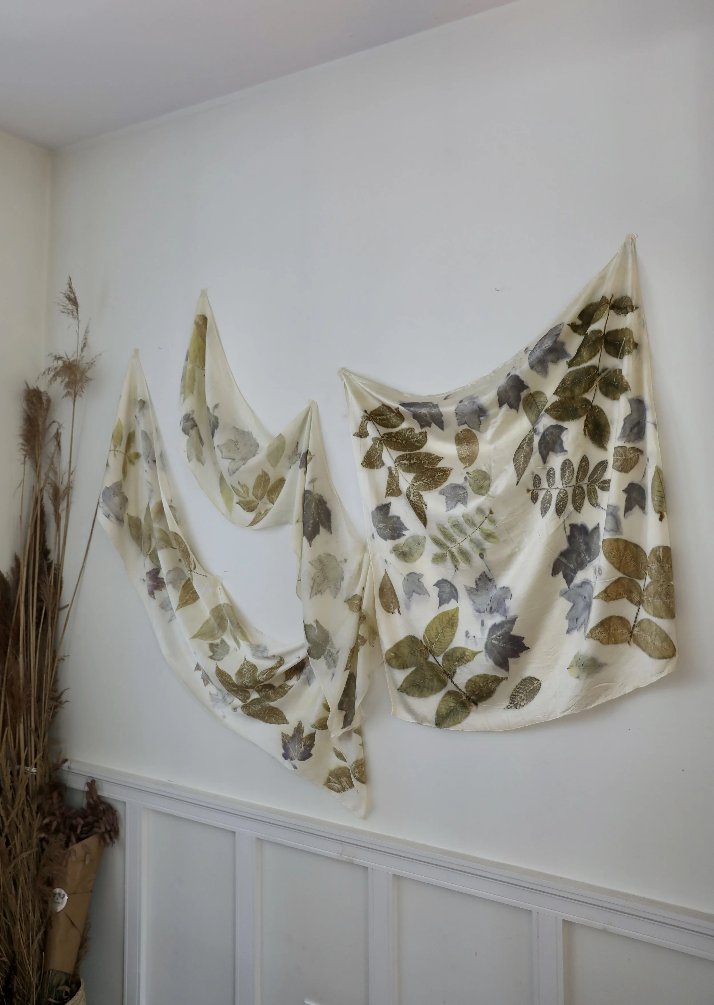 Tree Canopy Eco-Print Silk Scarf