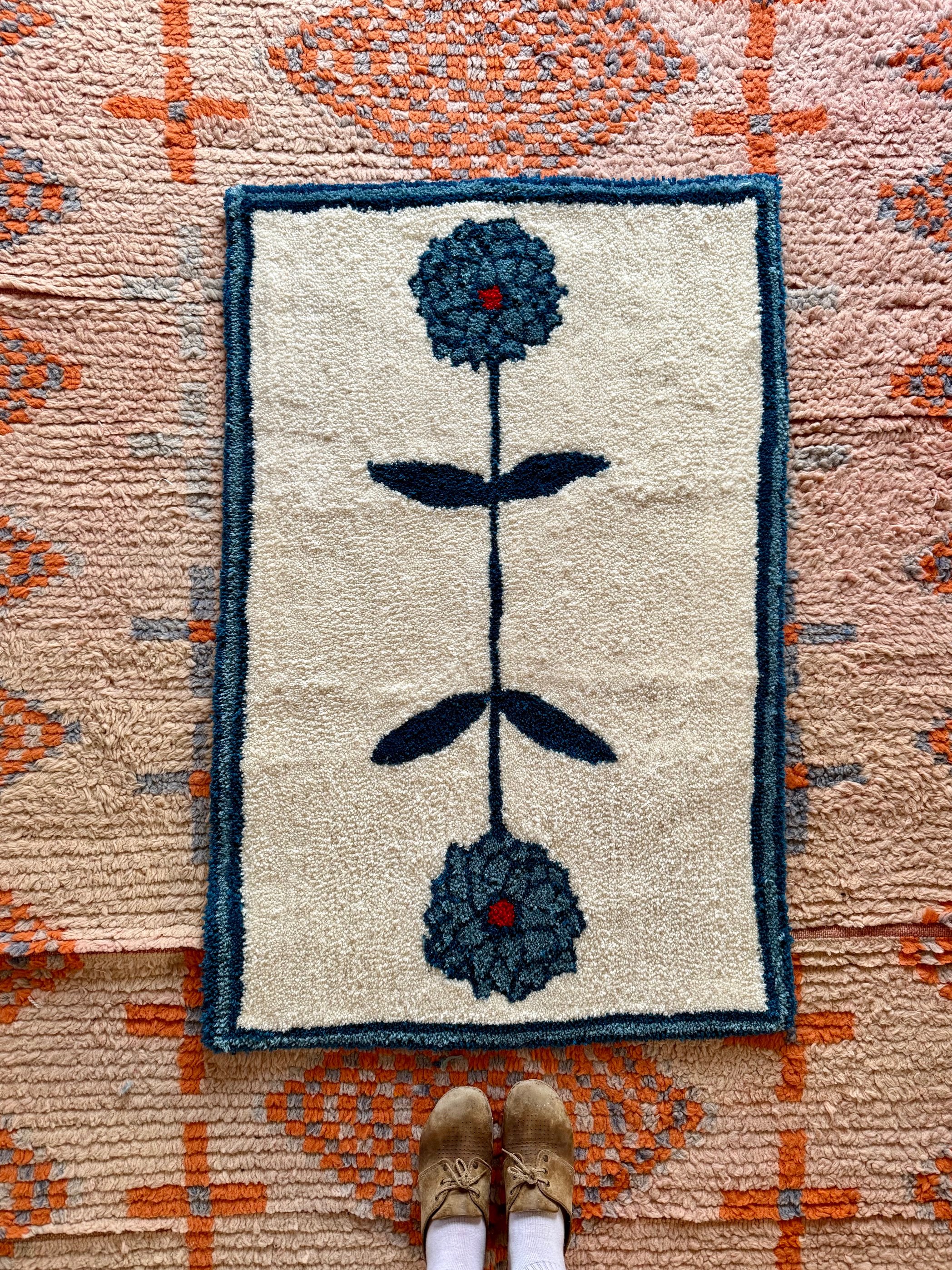 Folk Floral Dahlia Rug