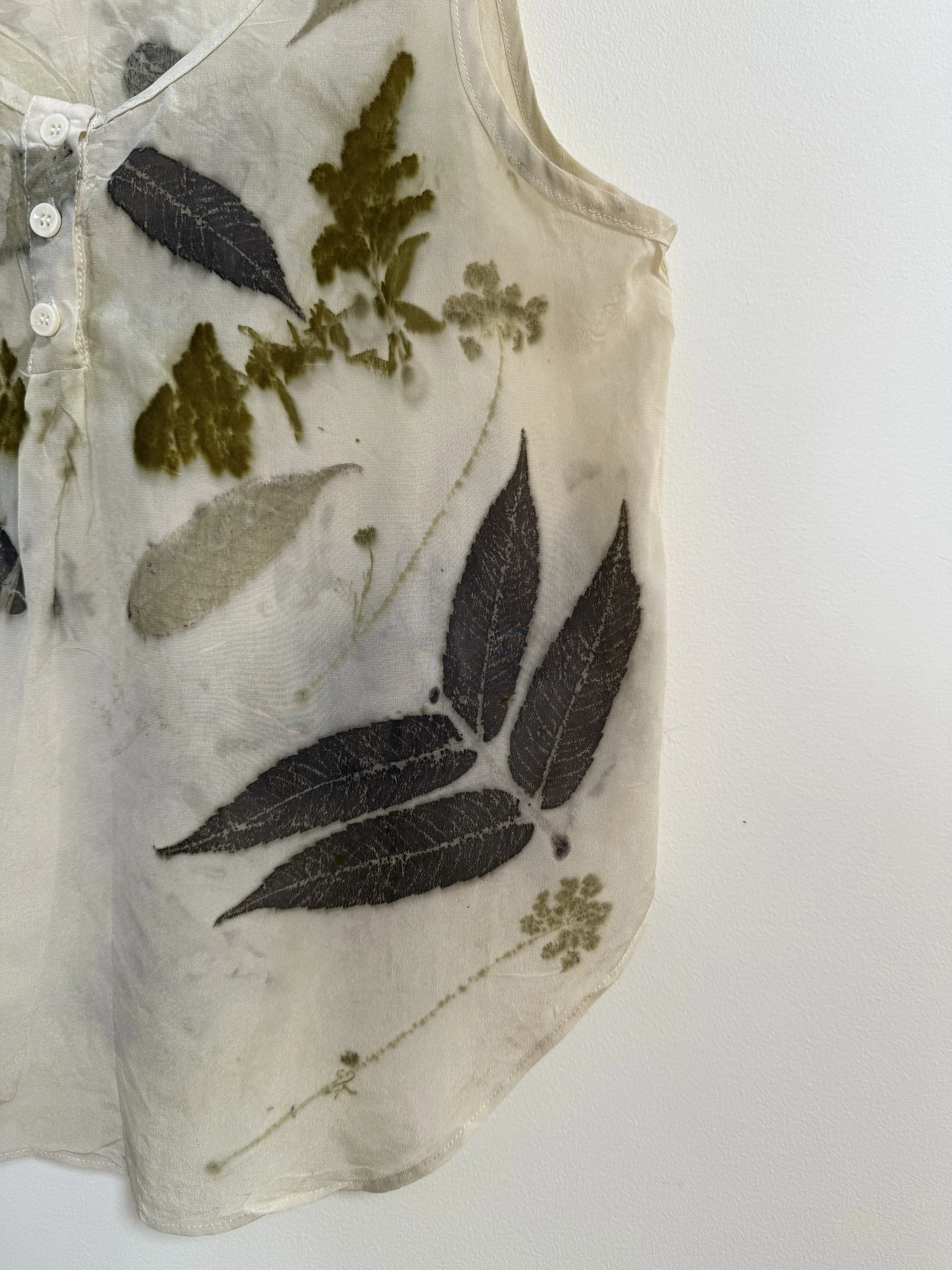 One-of-a-kind Eco-Print Tank, Size Small