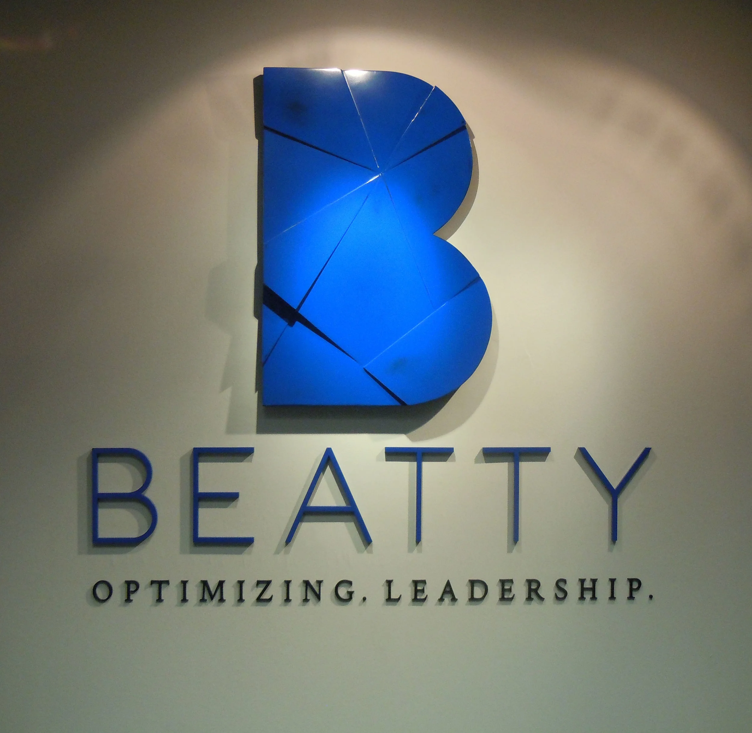 "B" sculpture detail