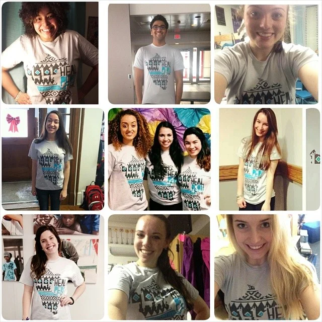Donors from around the country in their Heal Peru t-shirts 