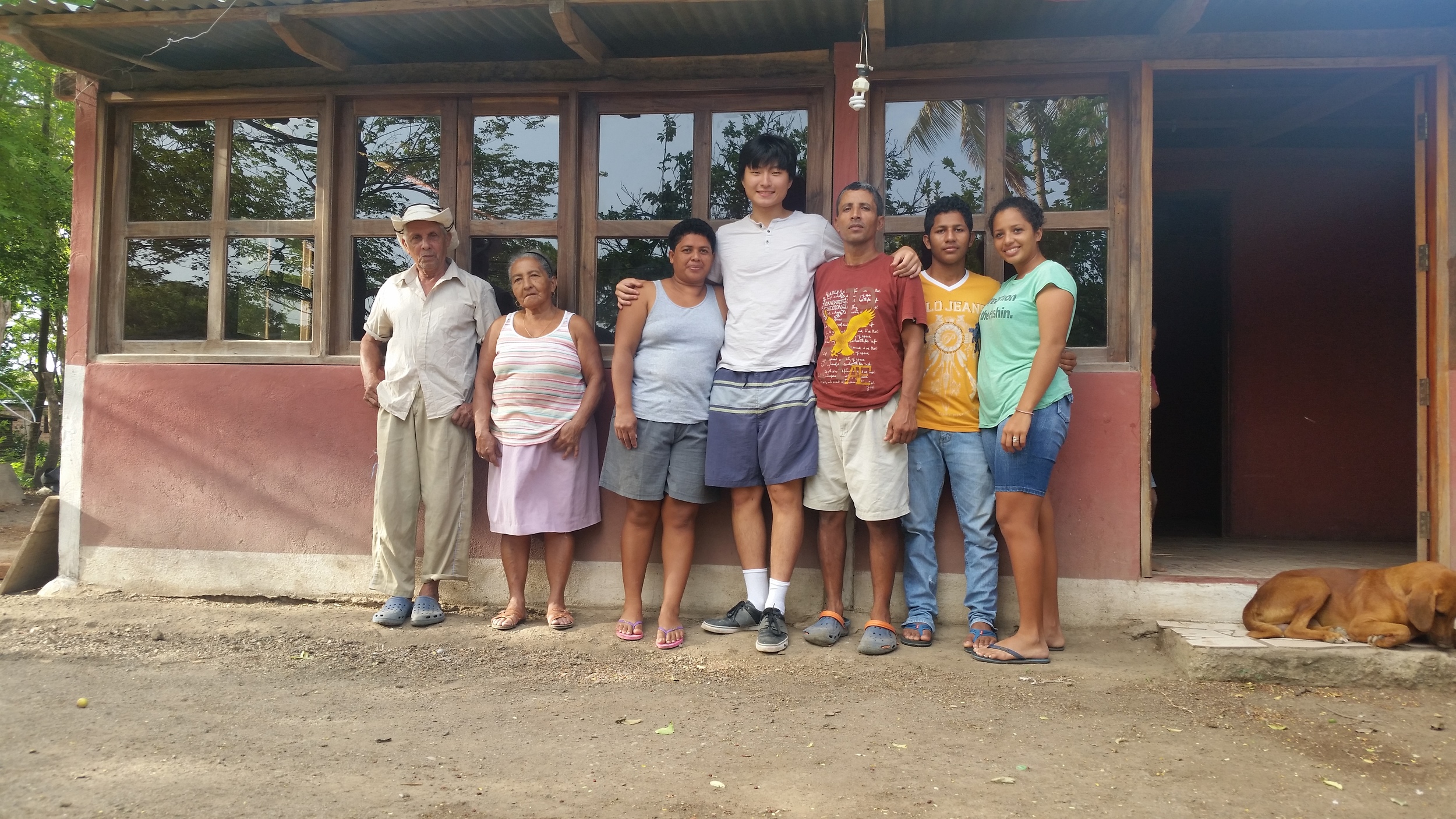 Daniel with his host family, a highlight of his SIHF experience. 