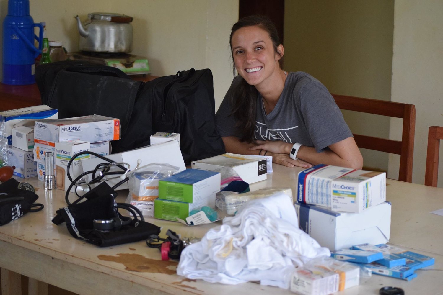 FIMRC Volunteers Chandler and Haylee included their circles at home before traveling to serve in Uganda. Our clinic staff were very grateful to put clinical supplies to use!