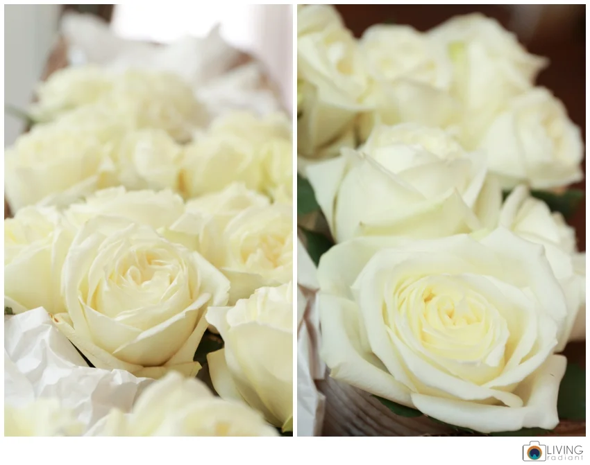 One of the men helping decorate walked passed me with a box FULL of flowers... I had to snap a picture of them!