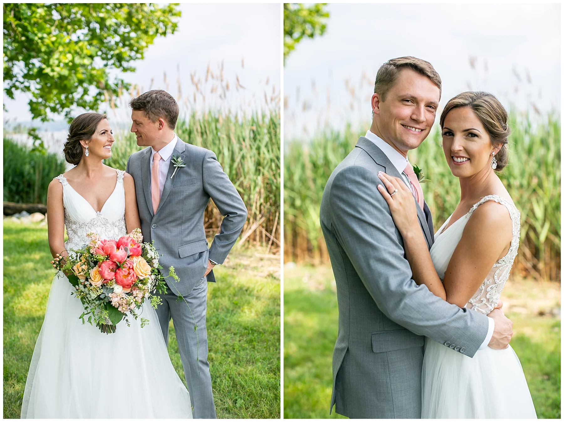 Bohemia River Overlook Wedding | Baltimore Best Wedding Photographers | Baltimore Weddings | Pink Bridesmaids Dresses | Peony Bouquet