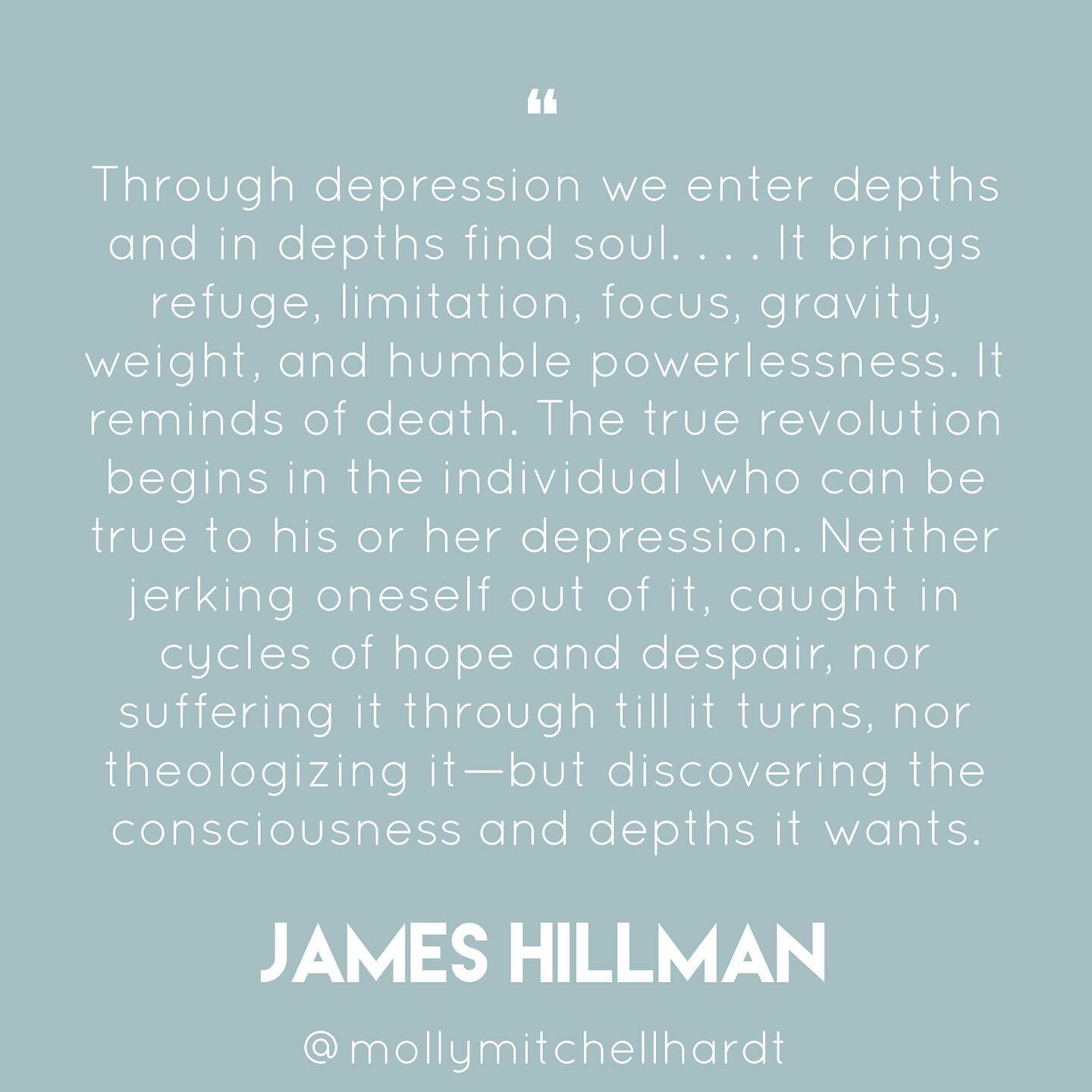 On depression&hellip;