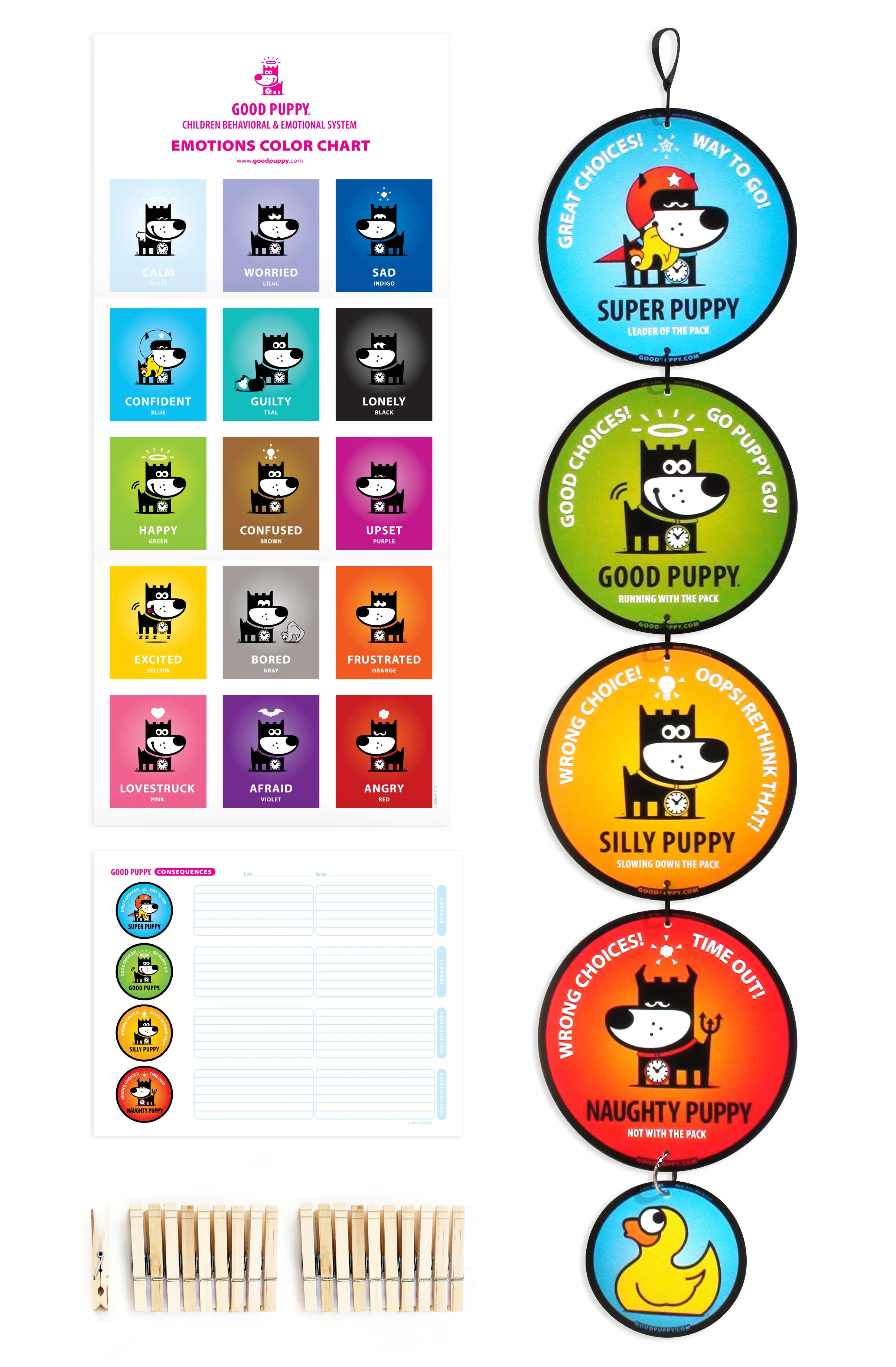 GOOD PUPPY Children Behavioral & Emotional System Pack Hanging Set