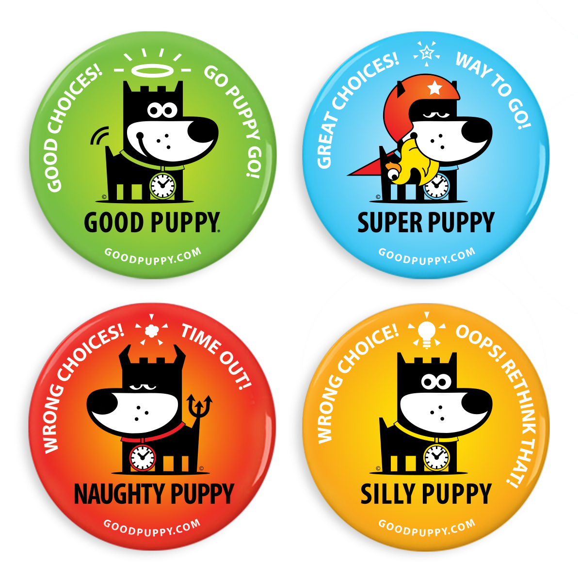 GOOD PUPPY Children Behavioral & Emotional System Fridge Puppies Magnet Set 