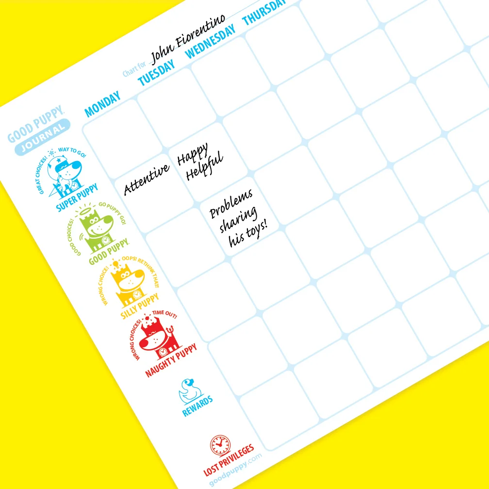 Child Cognitive Behavioral Journal Chart