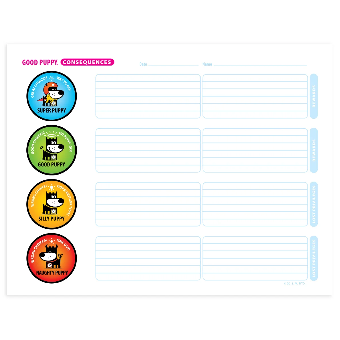 GOOD PUPPY Consequences Pages