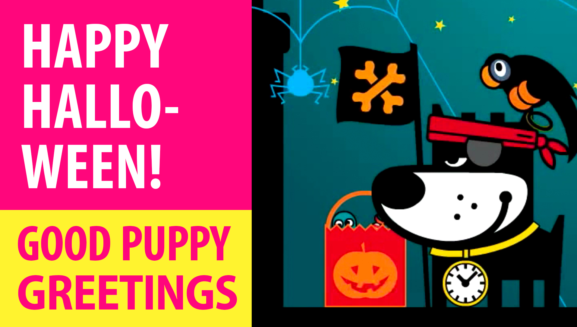 Happy Halloween! Animated Greeting Cards - Free E-Cards By GOOD PUPPY