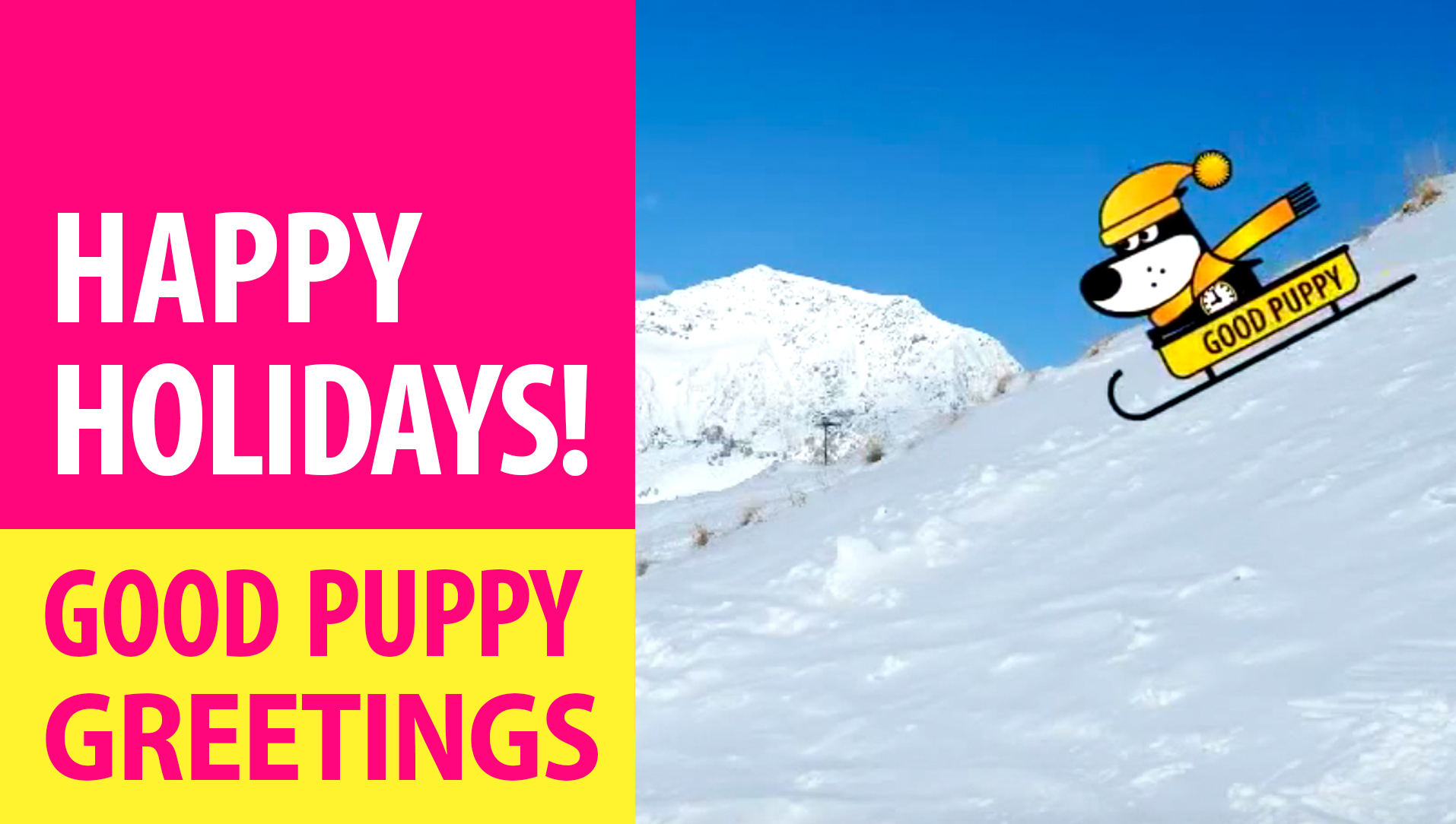 Happy Holidays! Animated Greeting Cards - Free E-Cards By GOOD PUPPY