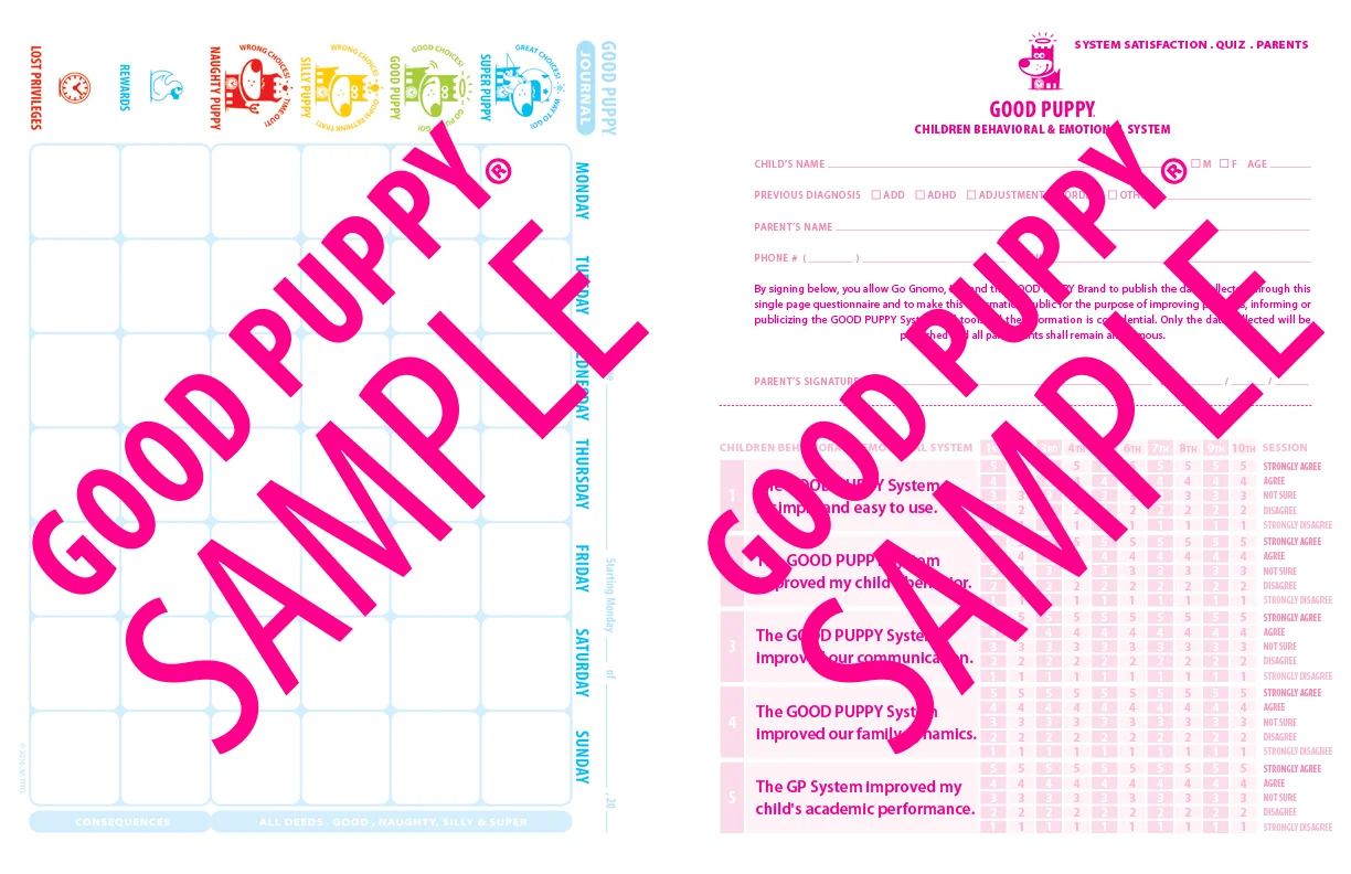 Child Behavioral Questionnaire Chart