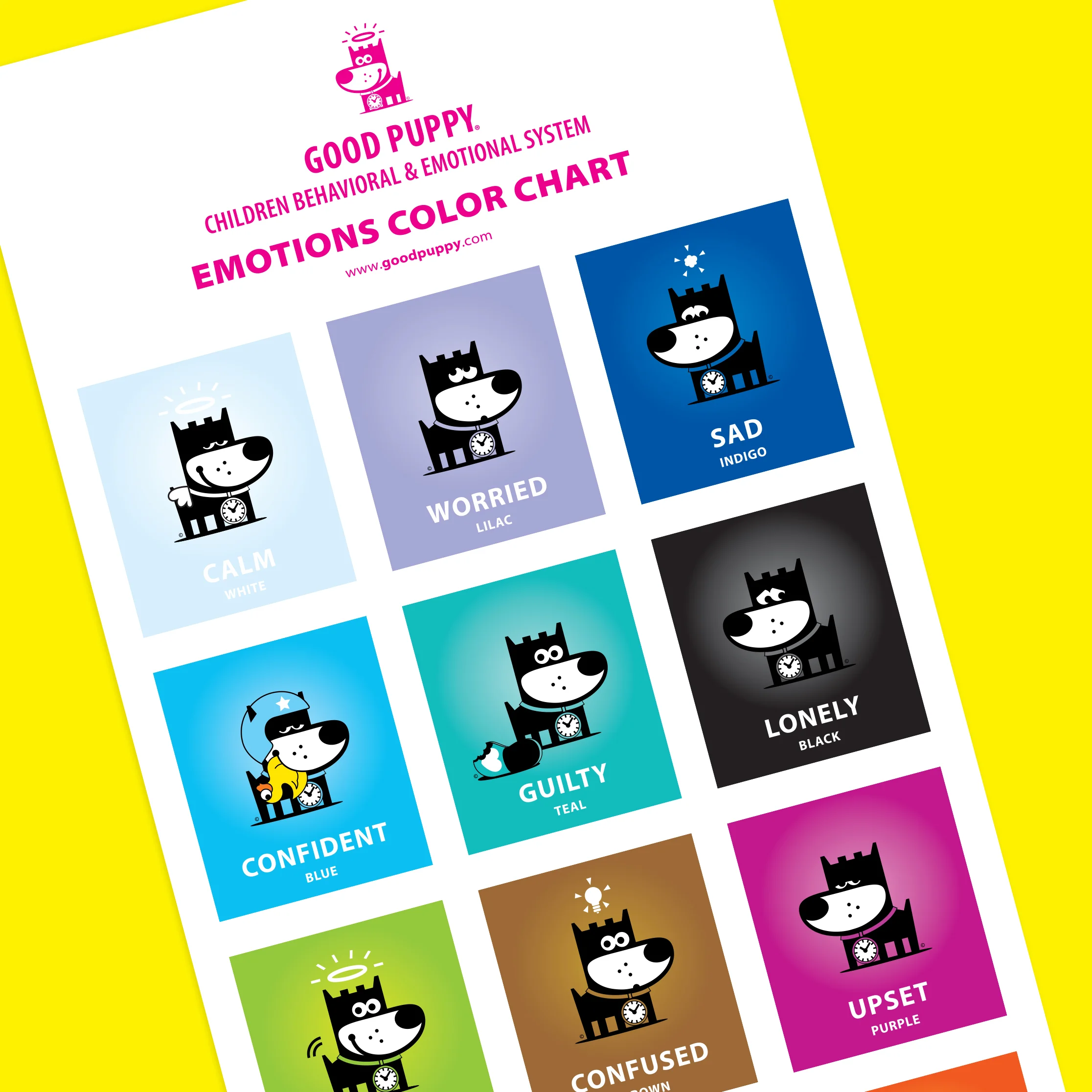Emotions Color Chart For Children