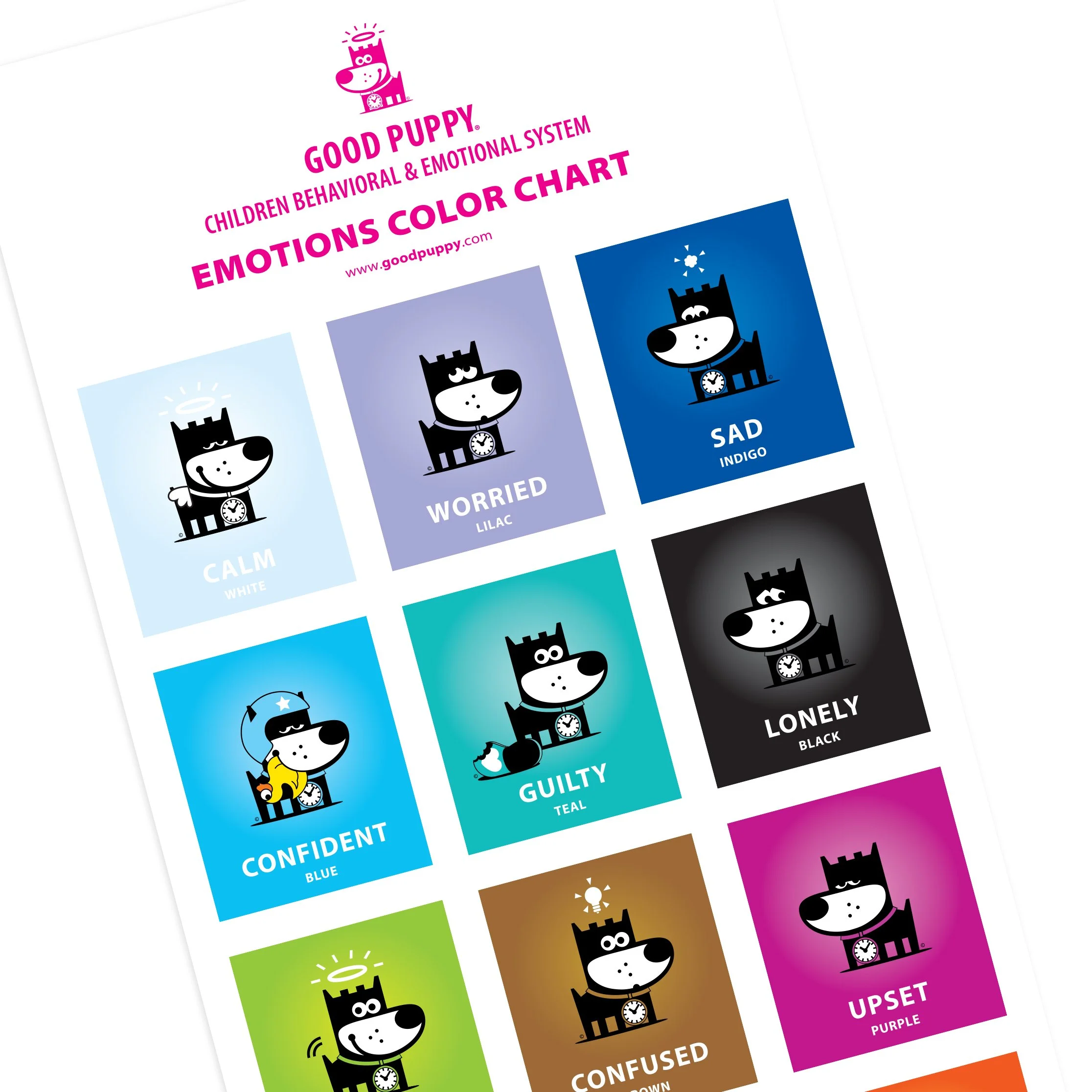 Emotions Color Wall Chart . GOOD PUPPYChildren Behavioral &amp; Emotional System (Copy)