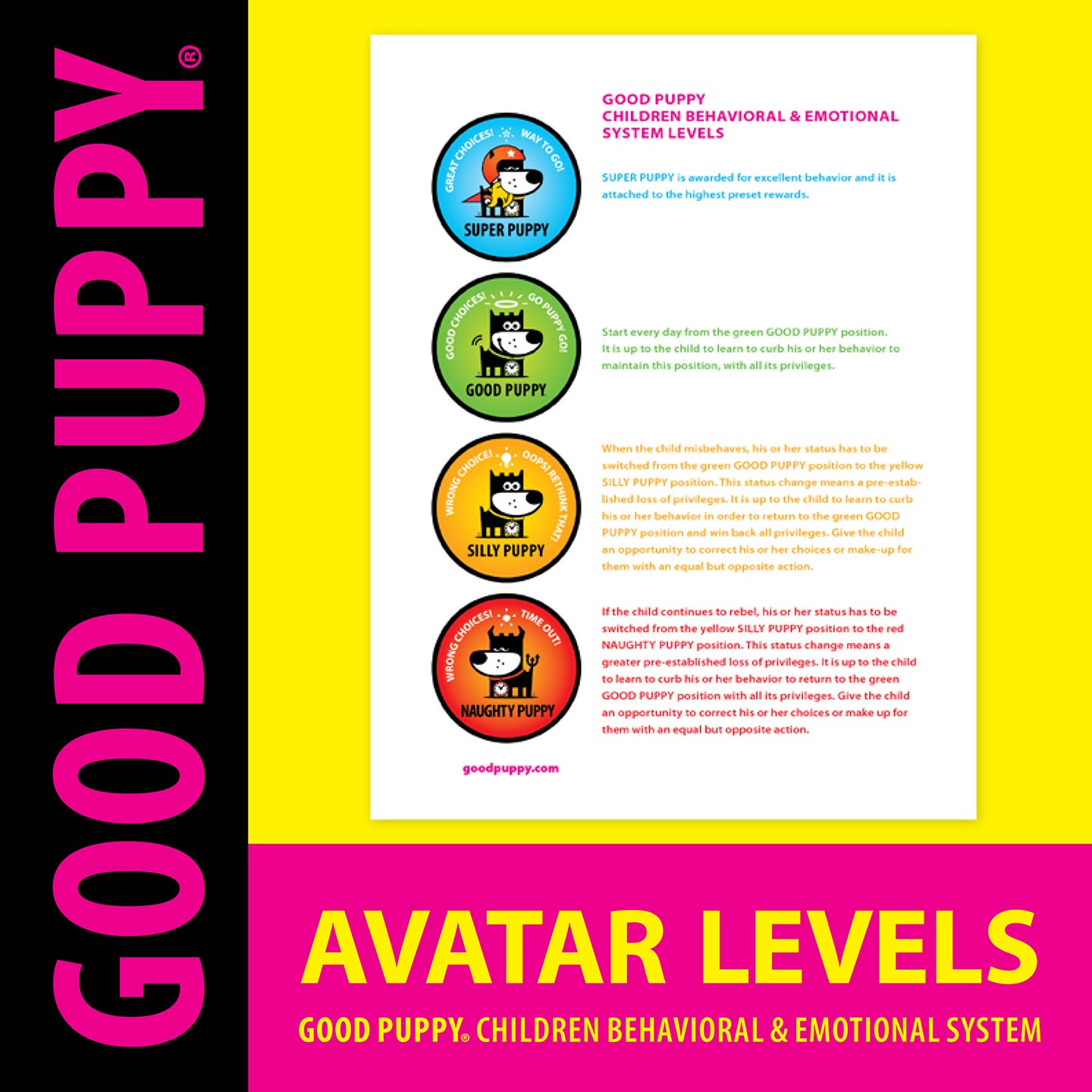 Good Puppy . Avatar Levels . Printable PDF