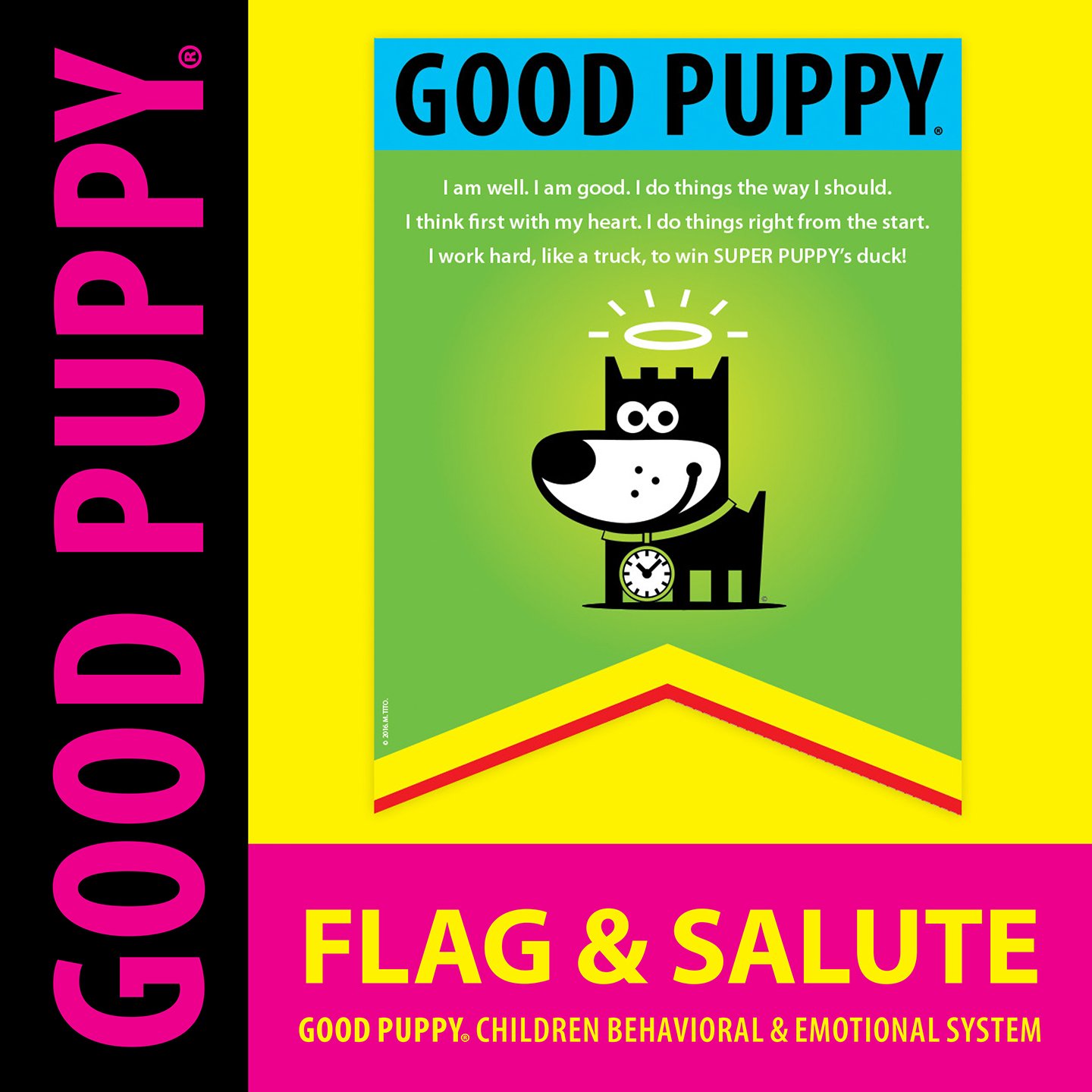 Good Puppy . Flag &amp; Salute . Printable PDF