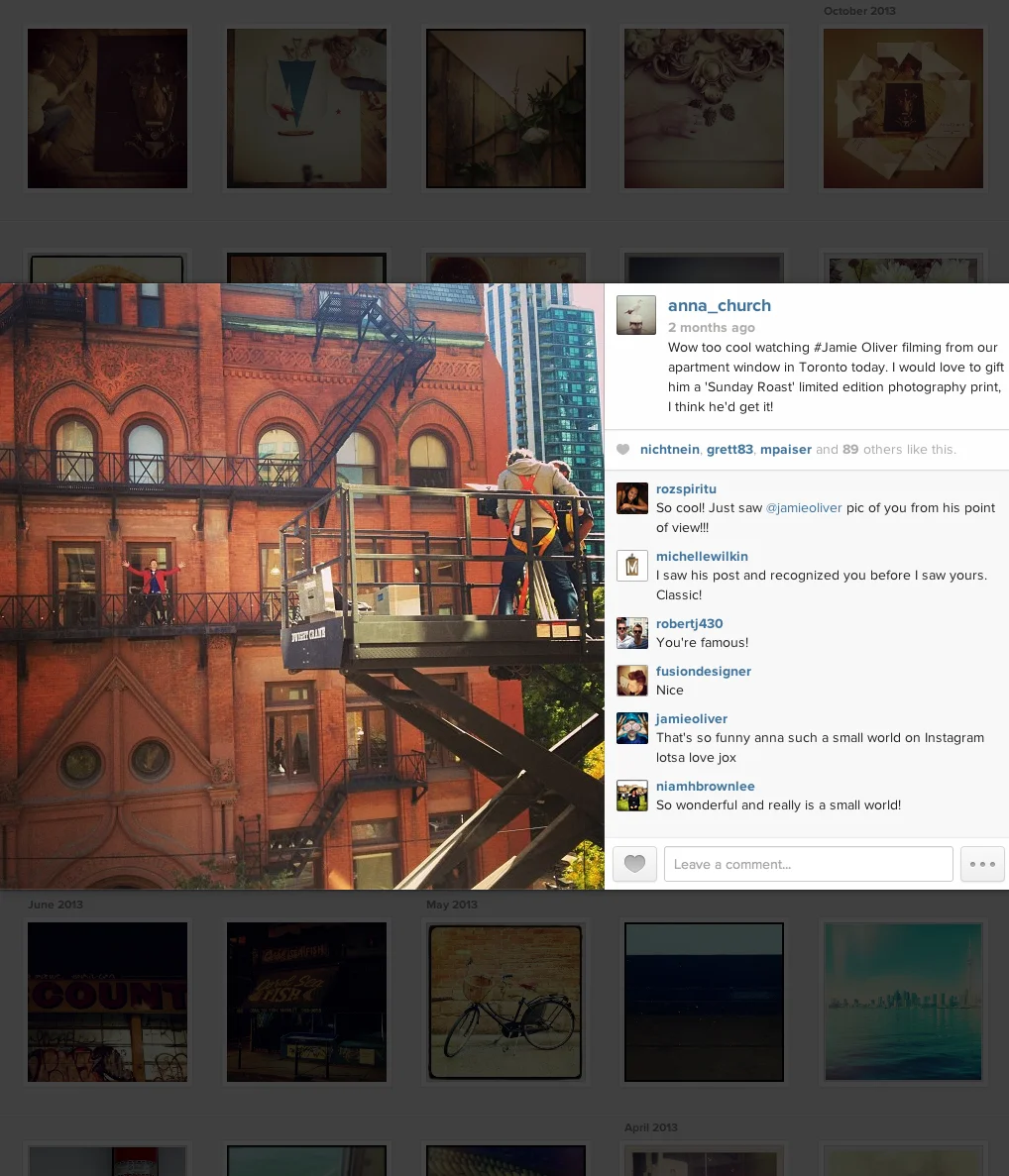 And this was our view we posted on Instagram