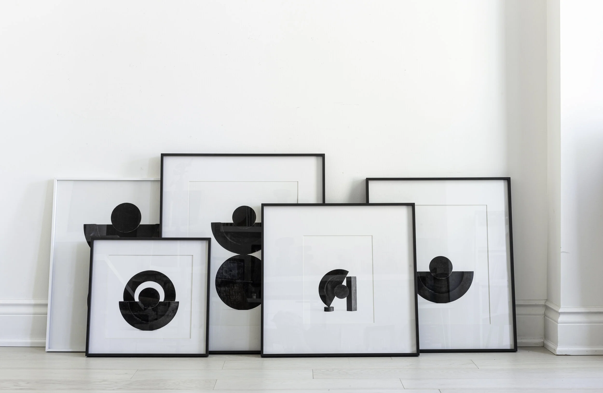 CB2's - SQUARE GALLERY BLACK FRAME WITH a 5x7 MAT insert