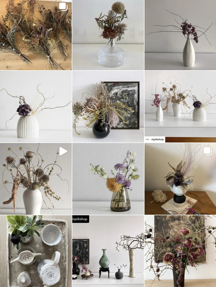 Moment Flora’s arrangements at @mjolkshop