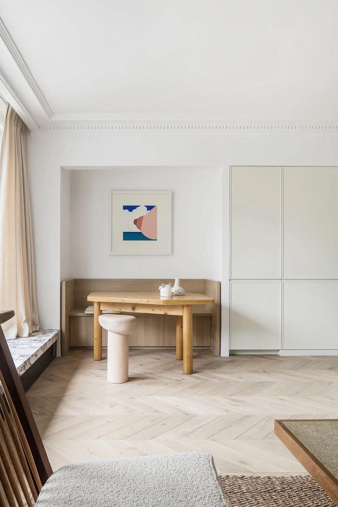 Rethink how to use existing spaces - Perhaps introduce banquette seating in the kitchen or dining room?