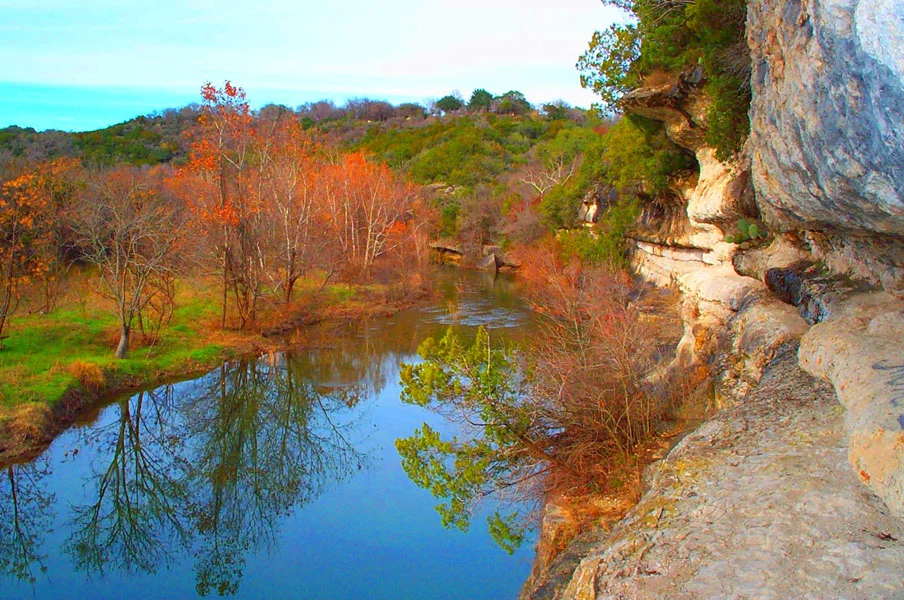 The spot on the Austin Greenbelt that inspired me to sing in public again.