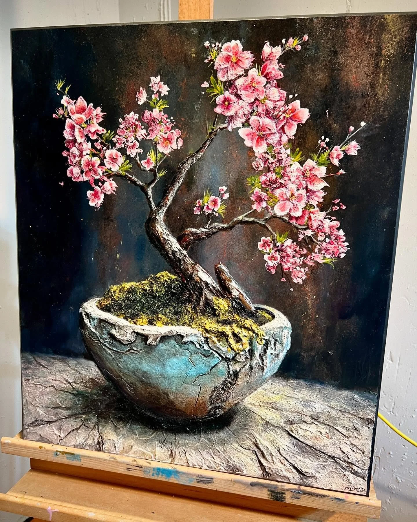 🌸 New Art Reveal! 🌸

I&rsquo;m excited to share my latest creation, a 21 x 24&rdquo; mixed-media painting that brings texture and depth to life. For the cherry blossoms, I experimented with artist paste mixed with marble dust to achieve the thick, 