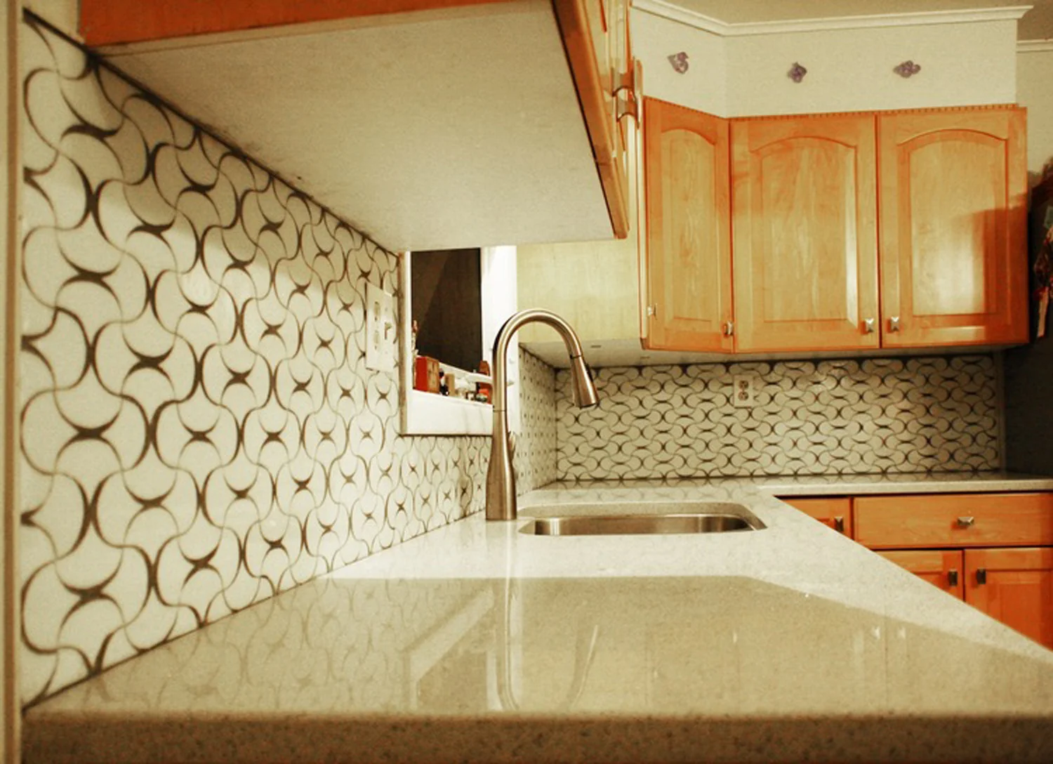 Custom tile backsplash