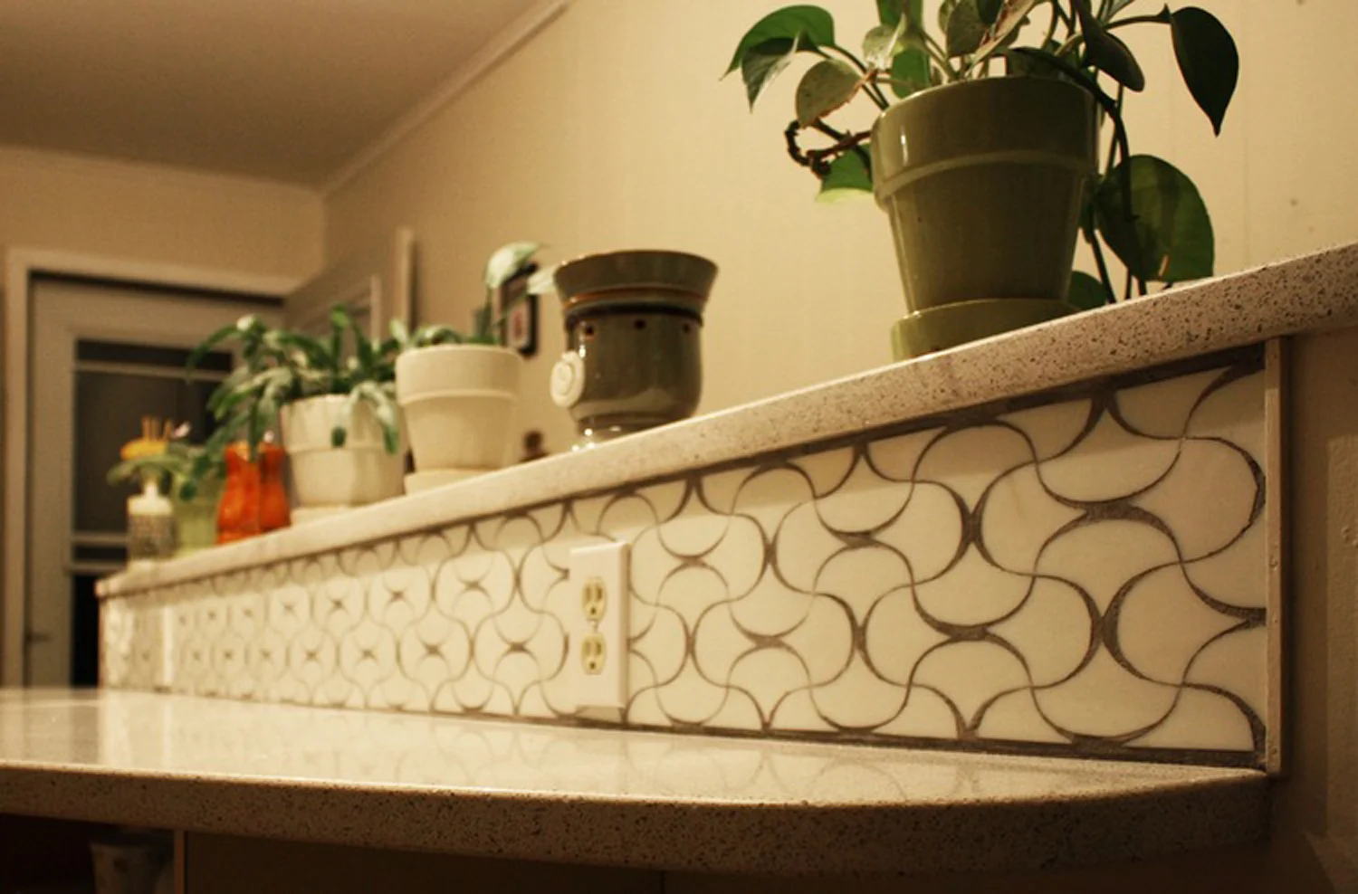 Custom tile backsplash