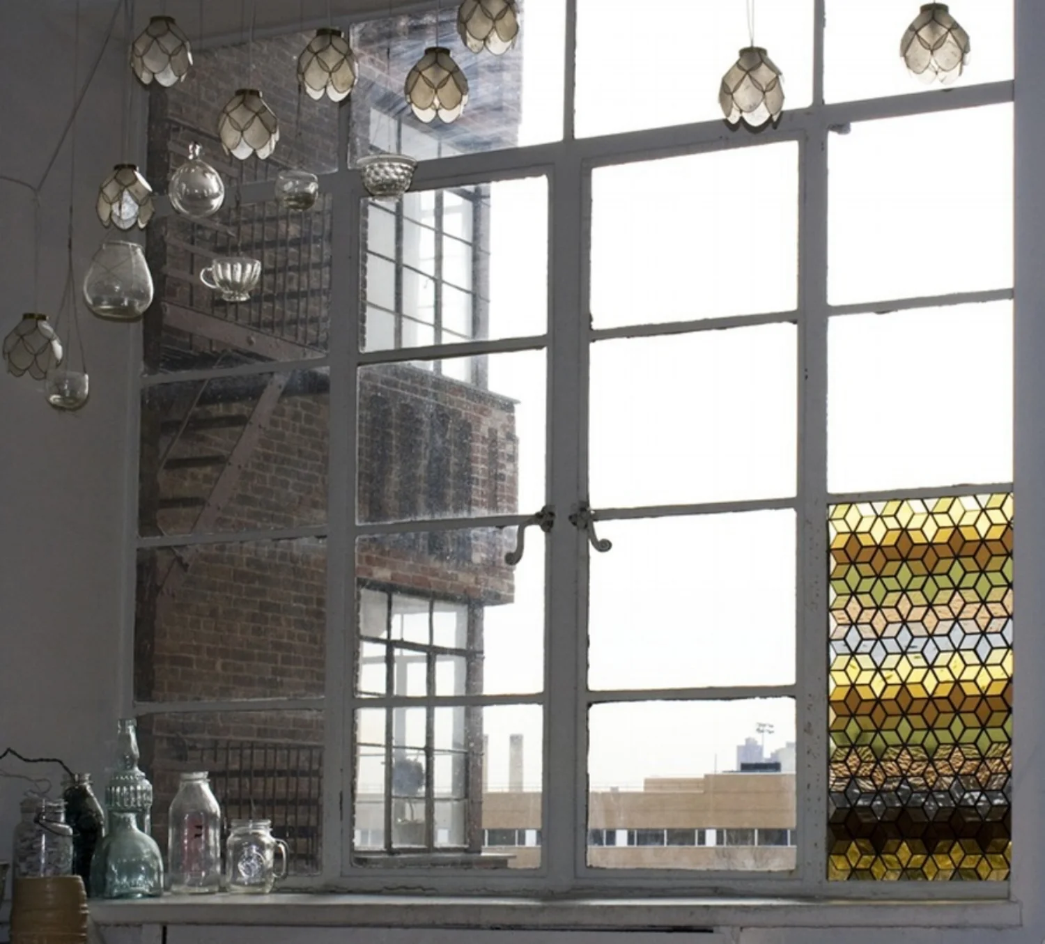 Overlapping Honeycomb Window