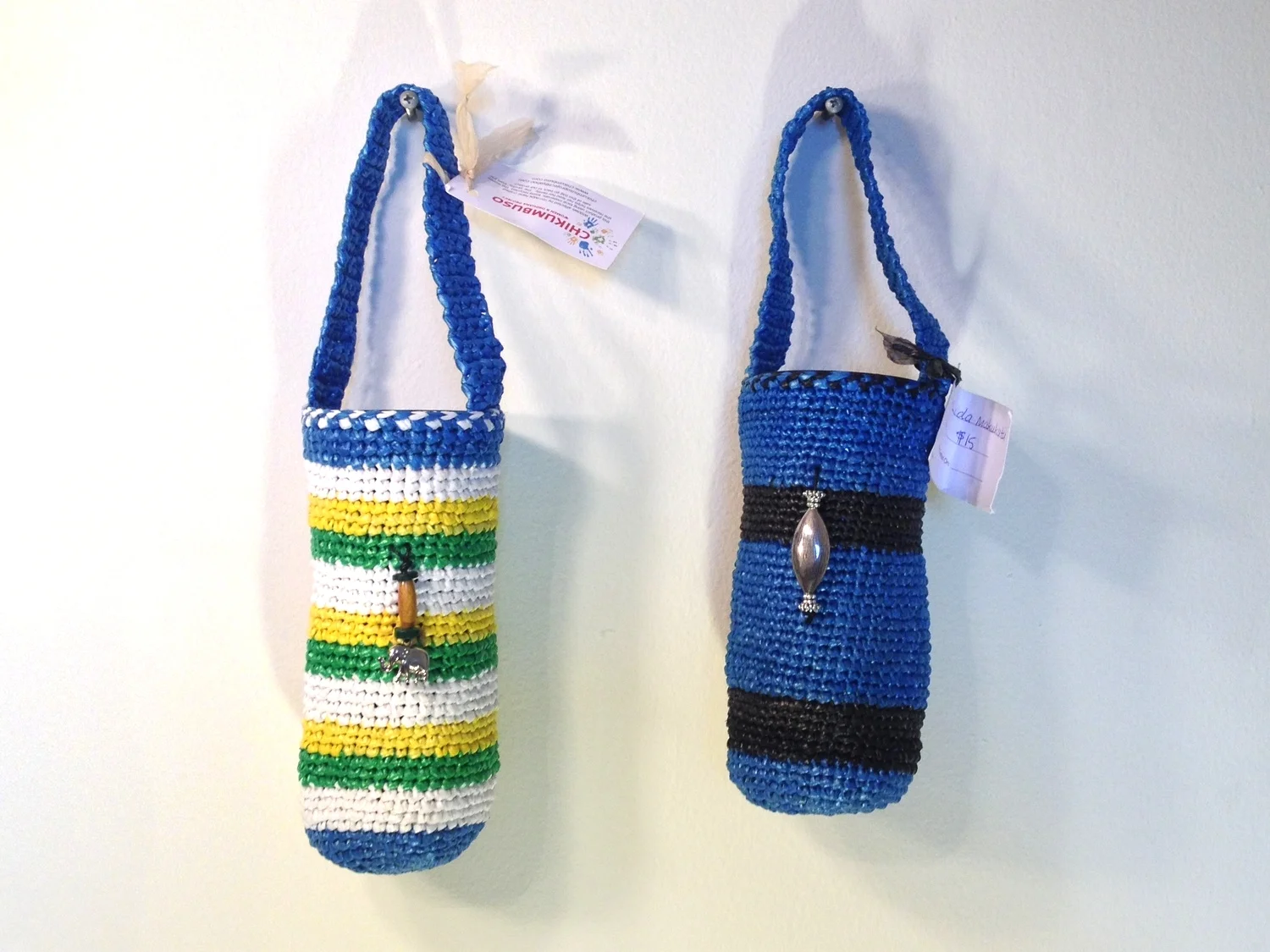 22. Wine Holders - $15 each (BLUE AND BLACK is SOLD)