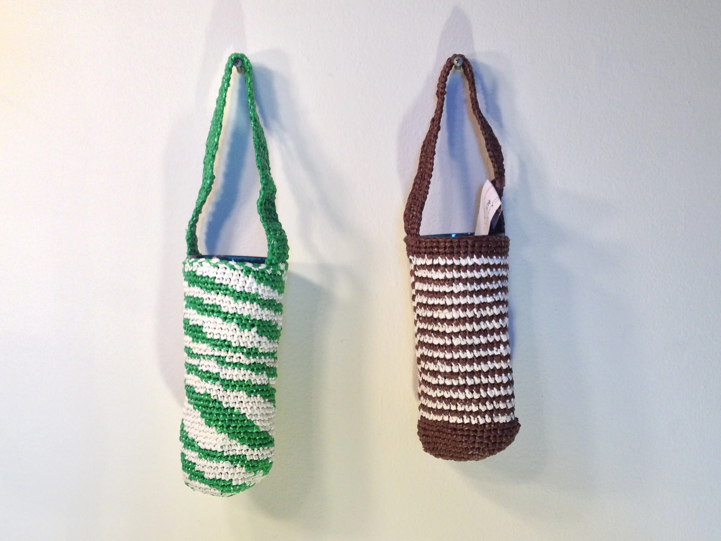 23. Wine Holders - $15/each (Brown striped is SOLD)