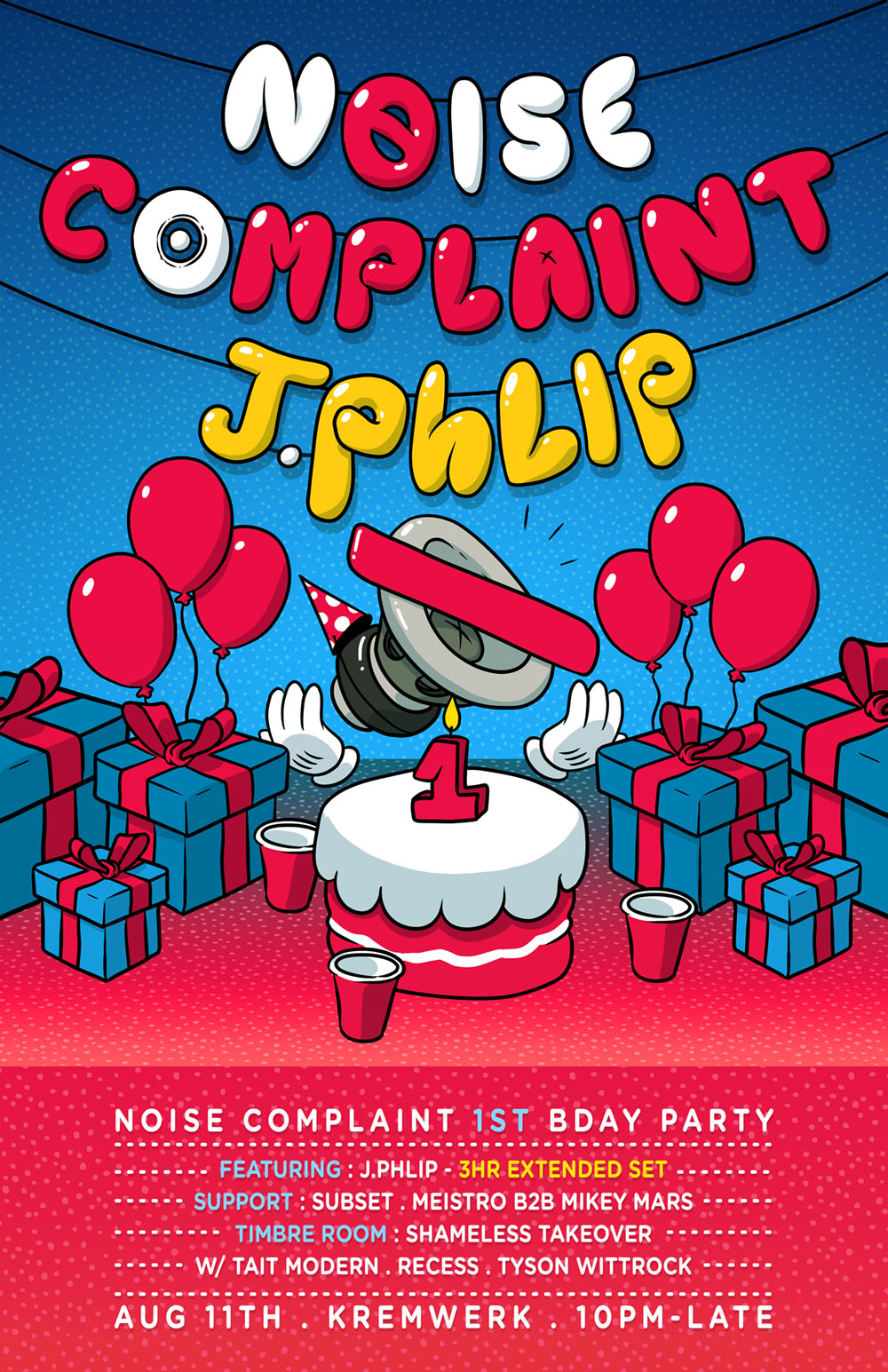 Noise Complaint Bday Flyer