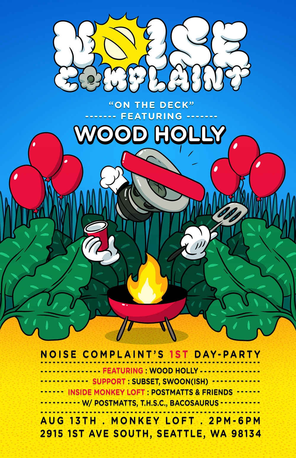 Noise Complaint day-party Flyer