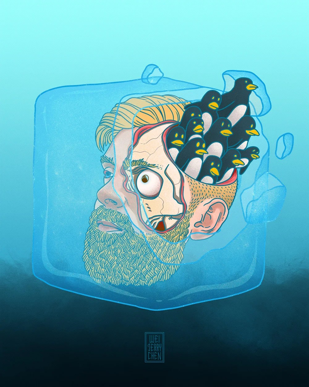 Poster illustration for Bass DJ BUKU