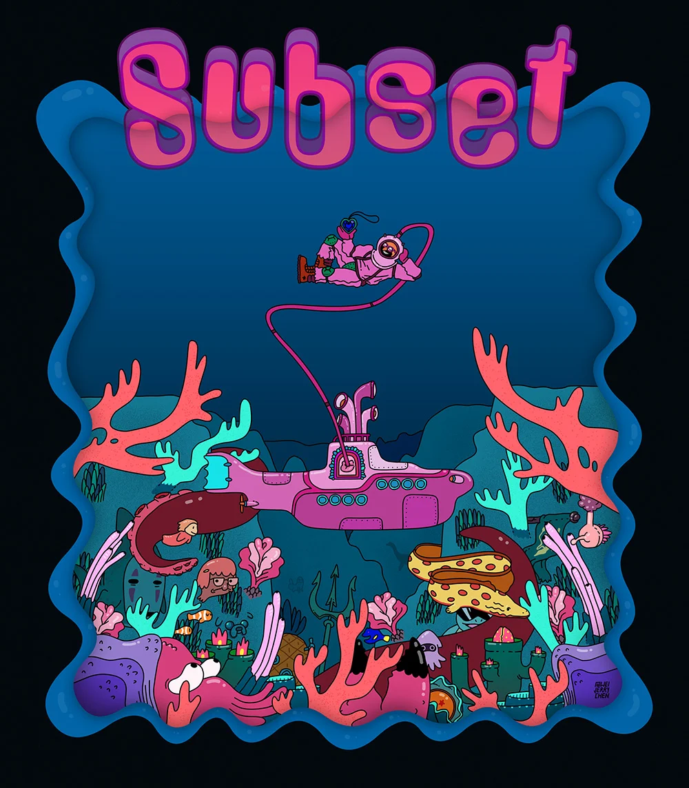 Shirt / Poster for Subset's Holyship 2017 tour