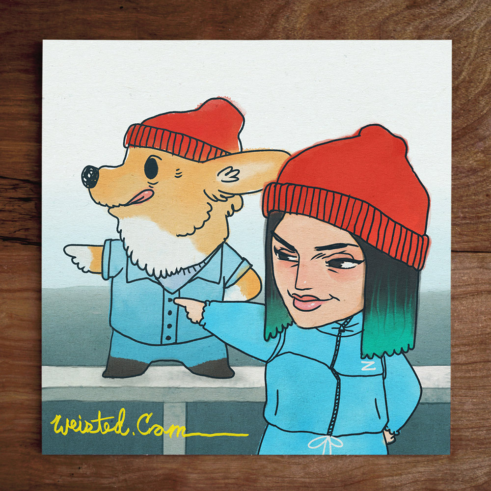 Model No.43: @melissanatti & her pup Freddie: Team Zissou #LifeAquatic