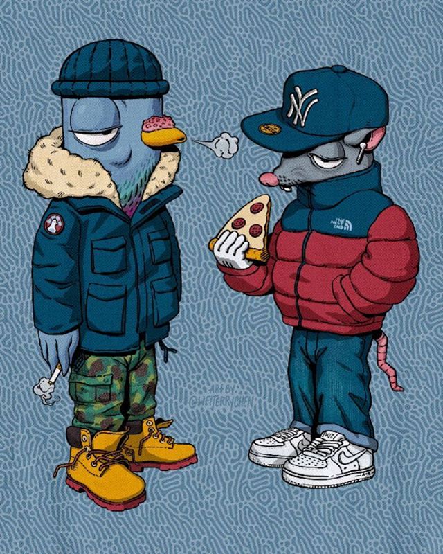 🚬🐦🍕🐀 Dirt Bird &amp; Pizza rat! Another speedart for ya!
.
Shirt art &amp; design for @itsthewestend dropping in the near future
.
Video Music by: @phoseph Alias AE, Titled: Forevergreen .
#weijerrychen #illustration #art #design #illustrator #ar