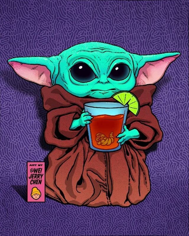 Timelapse illustration of #babyyoda w/ a shot of #tequila I did for @cuervofestnyc 🌵 BONUS* Jubba the Tequila Worm in the shot 🐛
.
Video Catina Music: @jameshartnettdj - Dub For You @nik_thrine Remix on @staybad records
.
#weijerrychen #baby #yoda 