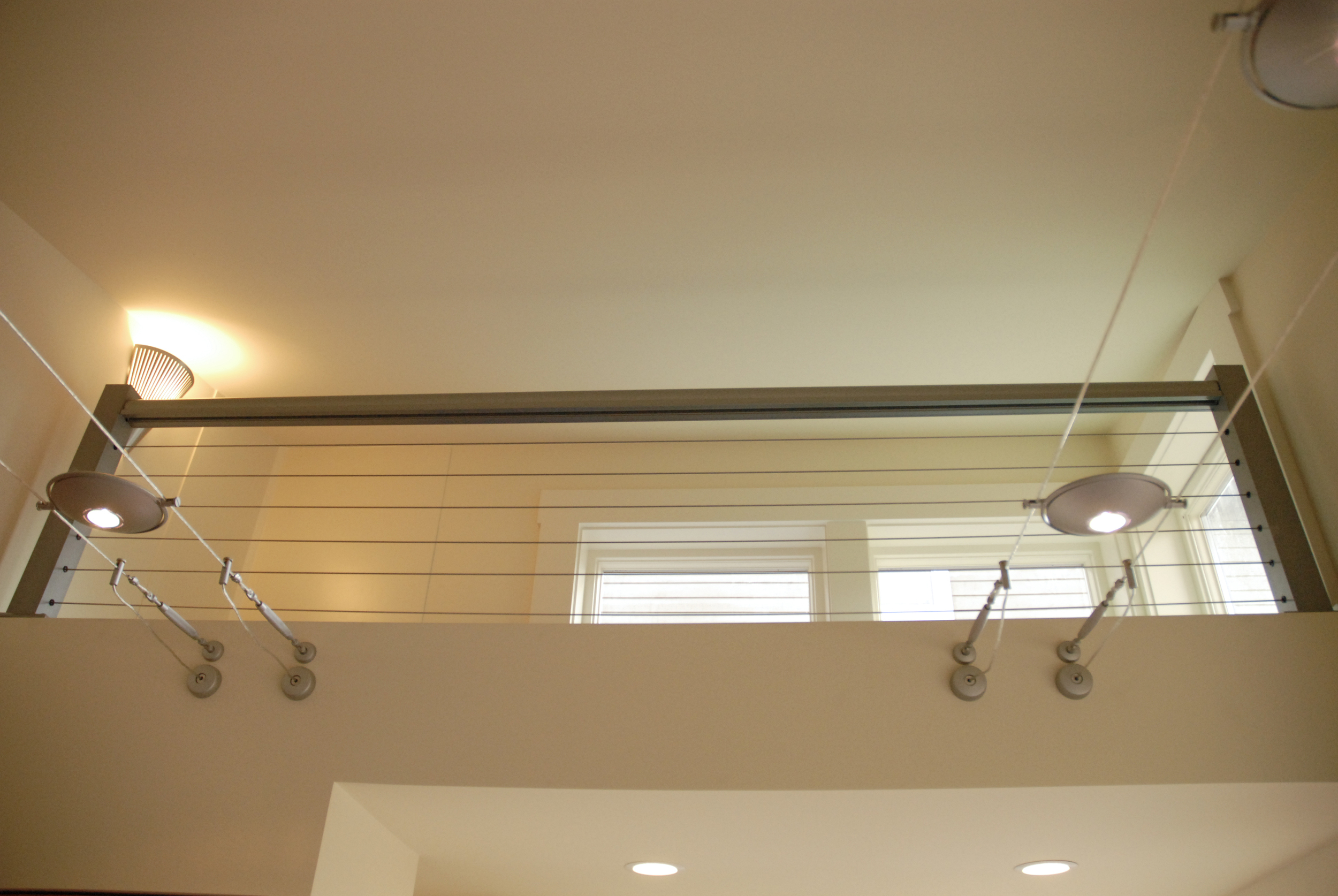 Custom cable railing secures loft