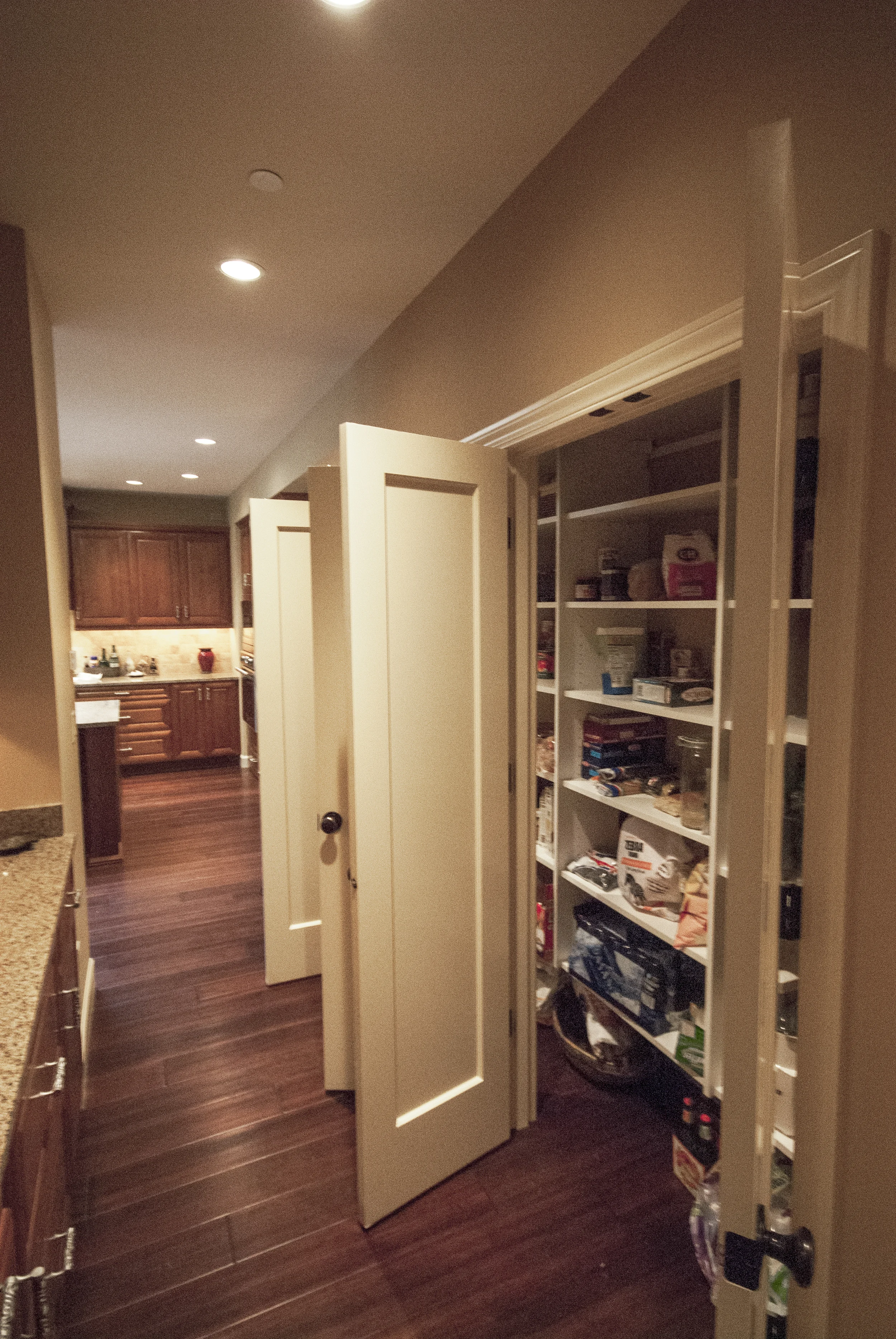 Opposite is a huge pantry.