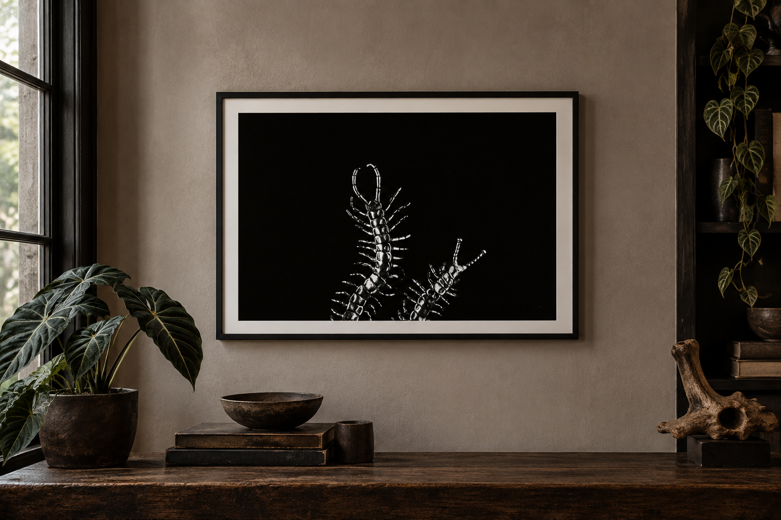 Moody Gallery Wall with Arthropod Print.png