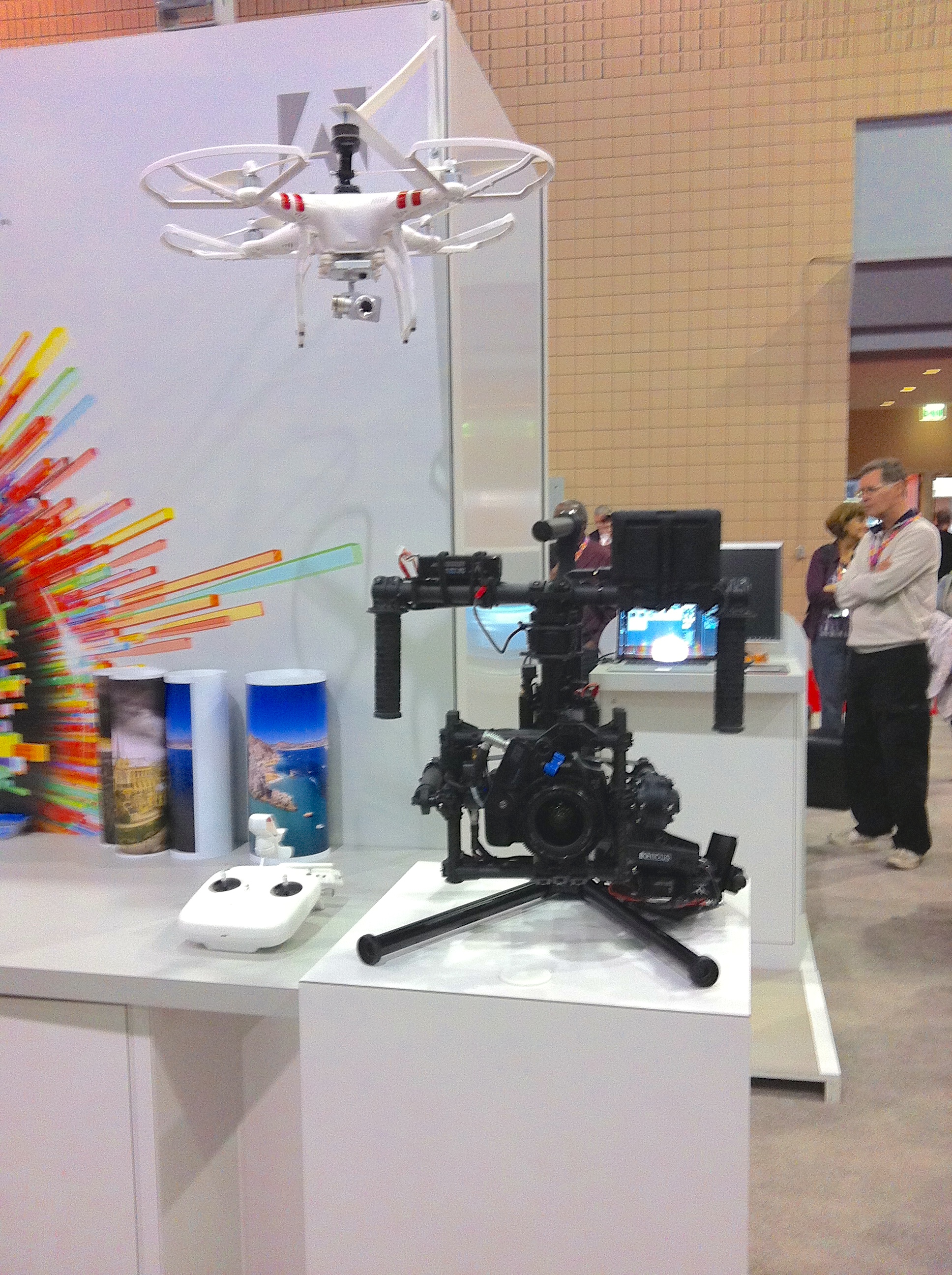 Camera copter anyone? Or how about a bada$$ dSLR video rig that is super smooth? Both are being used in demos at the Adobe booth in Photoshop World Atlanta!
