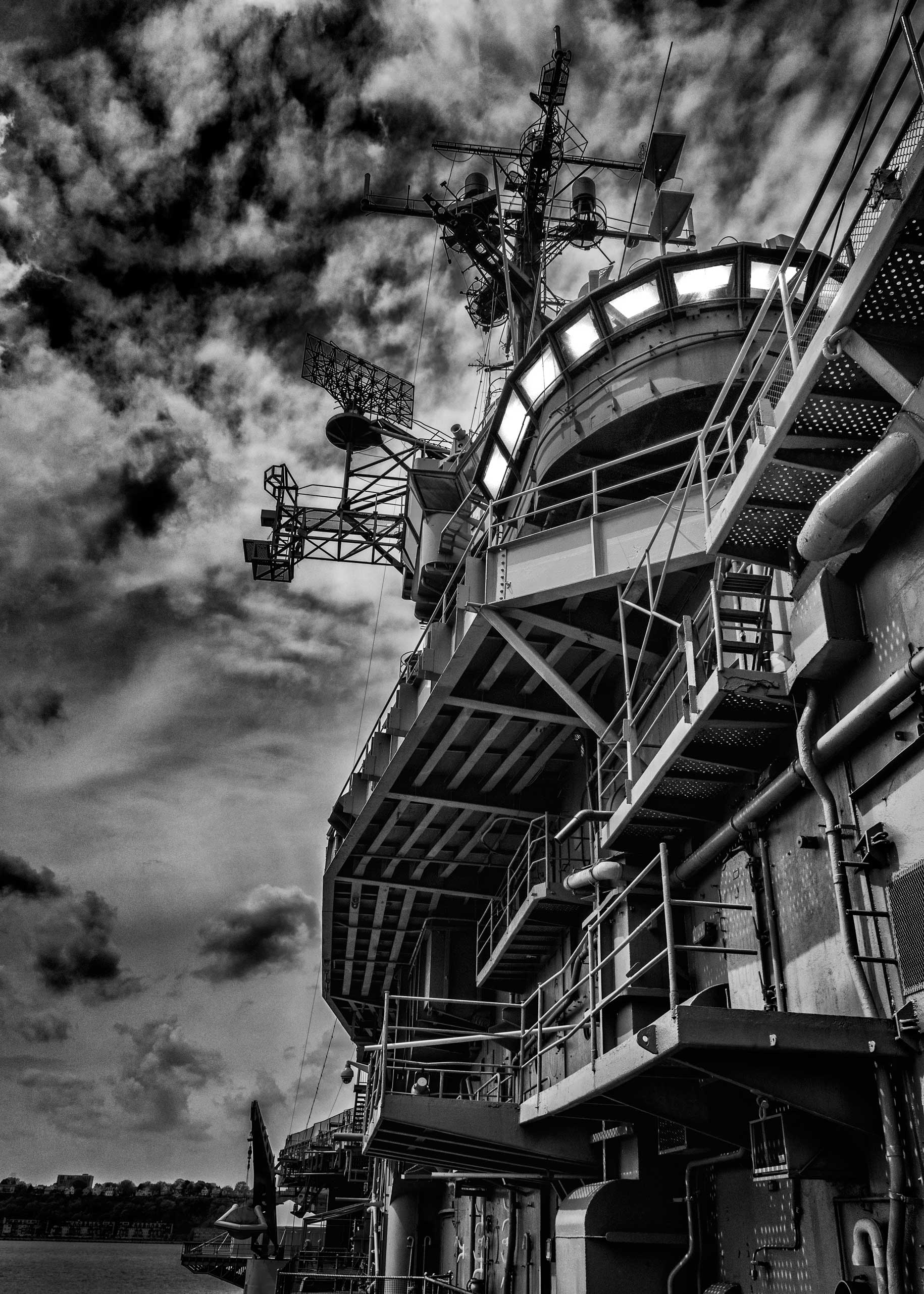 The tower of the USS Intrepid