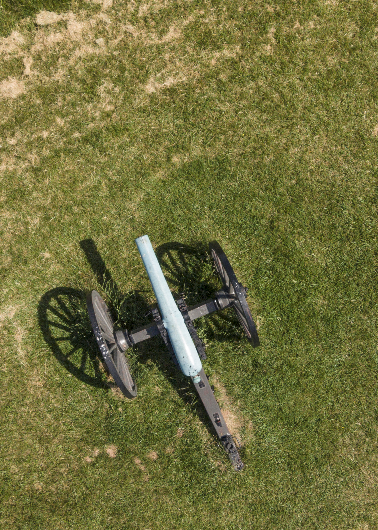 Looking straight down on one of the canons. The DJI Phantom Vision 2 Plus has a rotating camera so I can pan up or down while in flight.