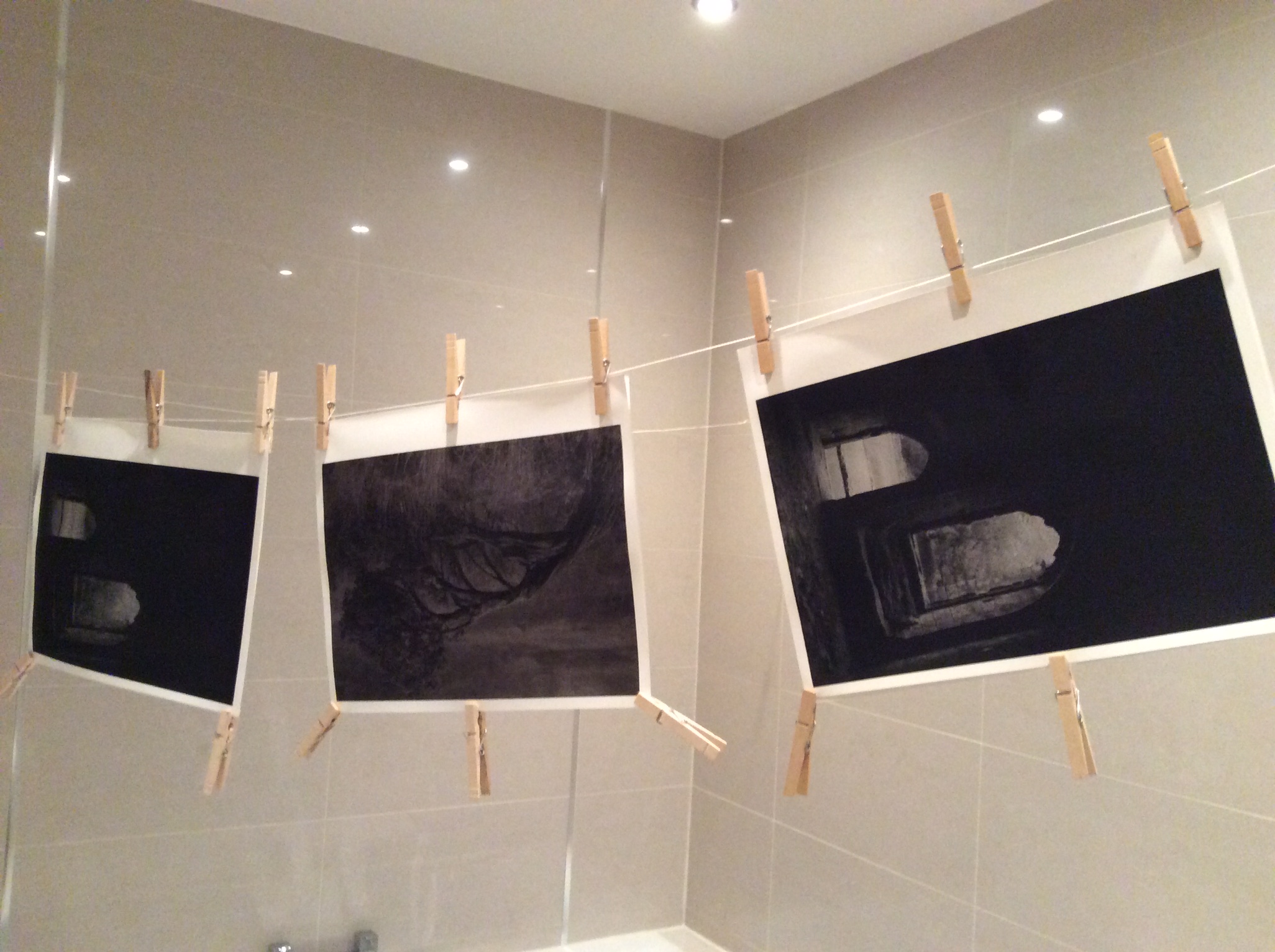 I came away with six prints which were then left hanging to dry in my bathroom at home. Unlike film, which dries in roughly an hour, the prints take over eight hours to fully dry.
