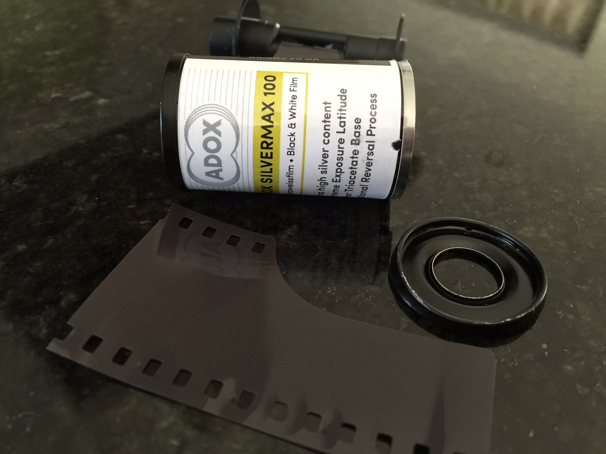 Canister guts left over after extracting the film for developing